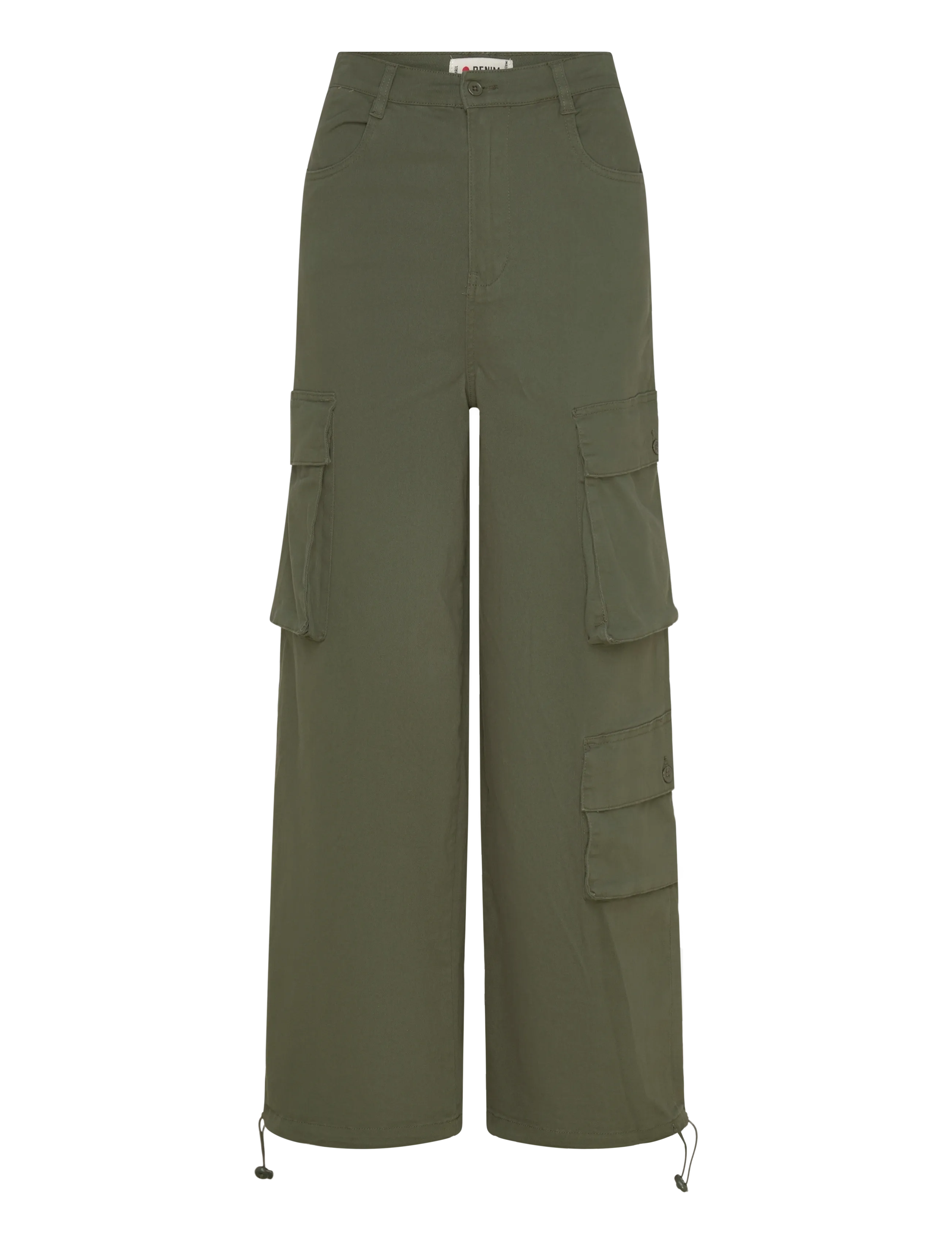 Denim Project DP WLoose Cargo Twill Pants - Cargobukser - THYME / khaki/green