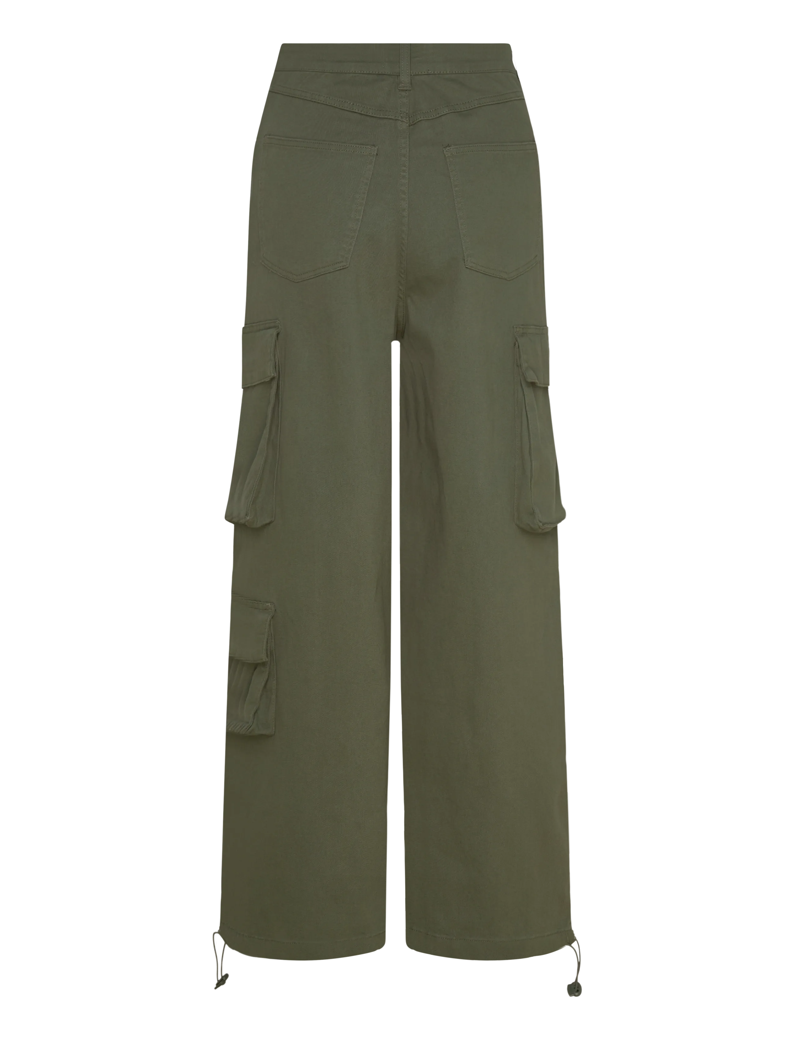 Denim Project - DP WLoose Cargo Twill Pants - laveste priser - thyme - 1