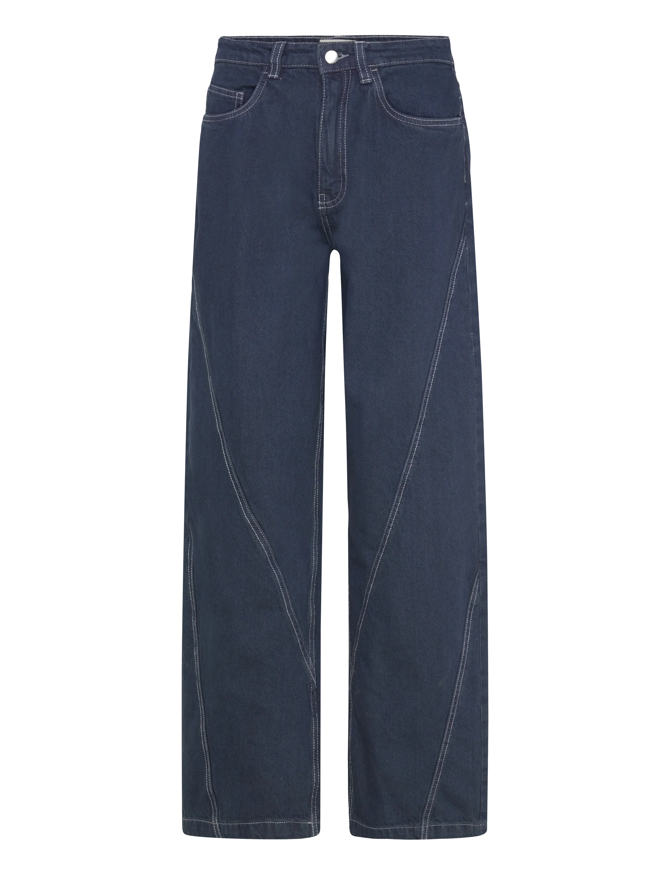 Denim Project DP WMid Rise Loose Seam Jeans - Jeans - DARK BLUE WASH / blue
