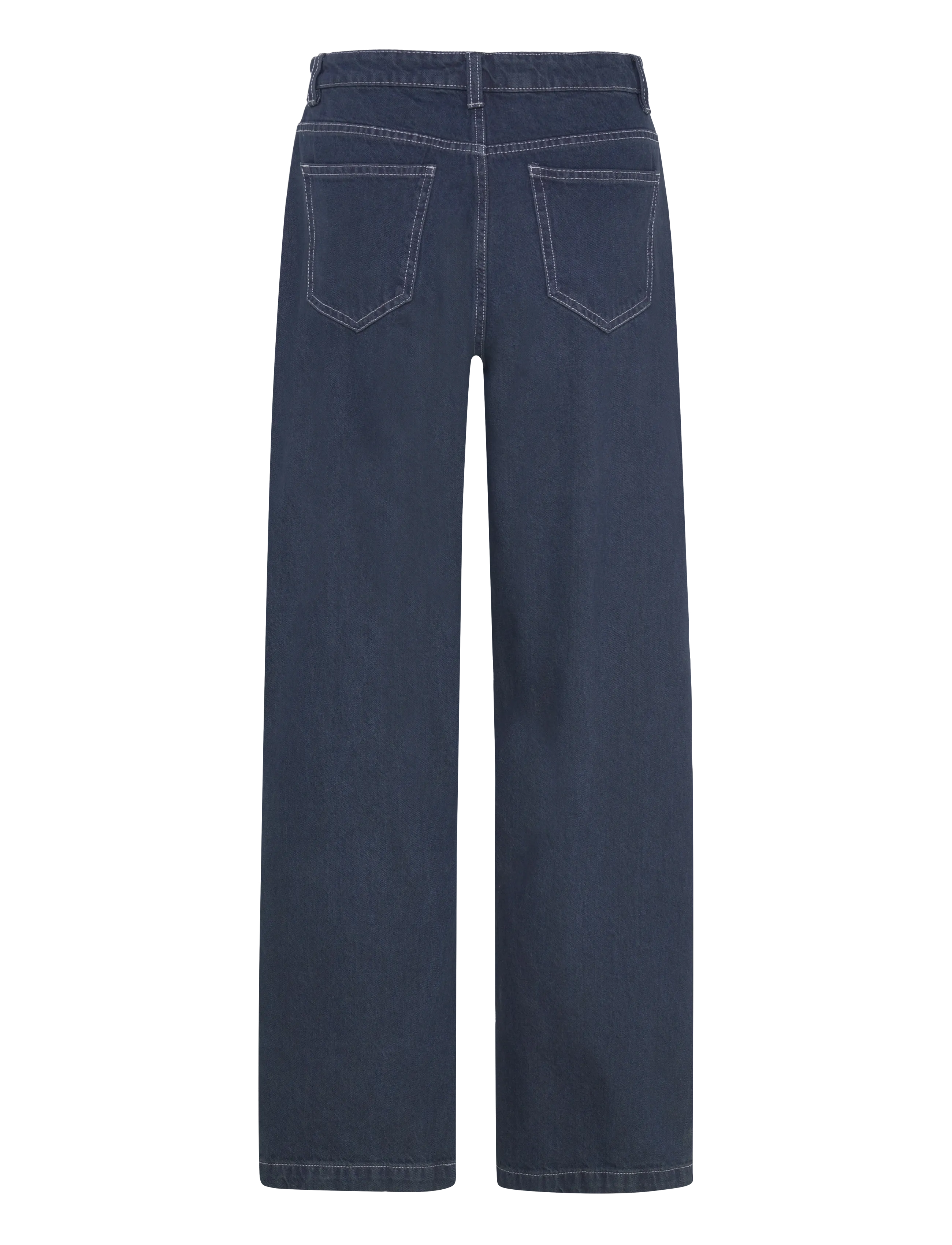 Denim Project - DP WMid Rise Loose Seam Jeans - laveste priser - dark blue wash - 1