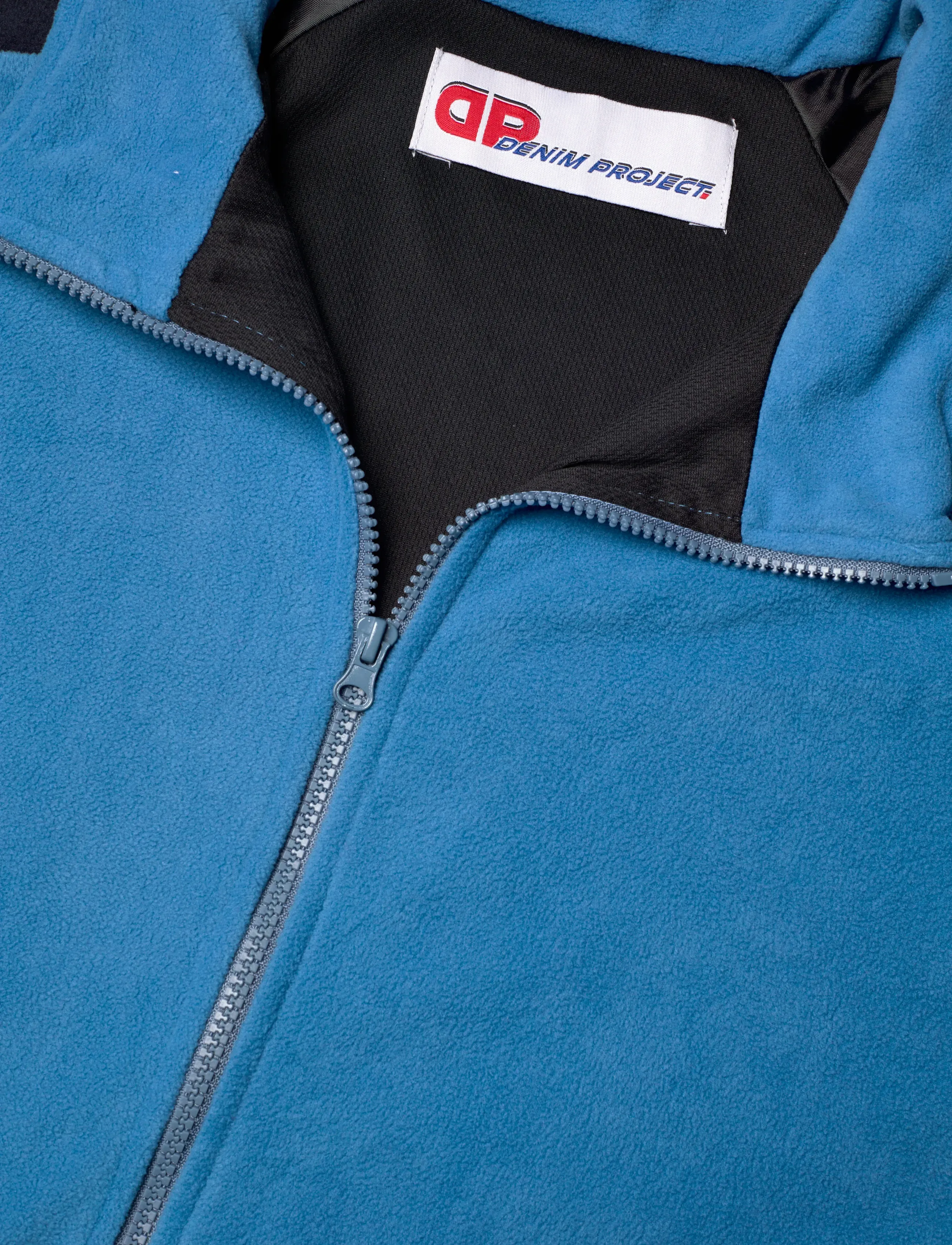 Denim Project - DP Luke Fleece - mid layer jackets - light blue w. red/navy - 2