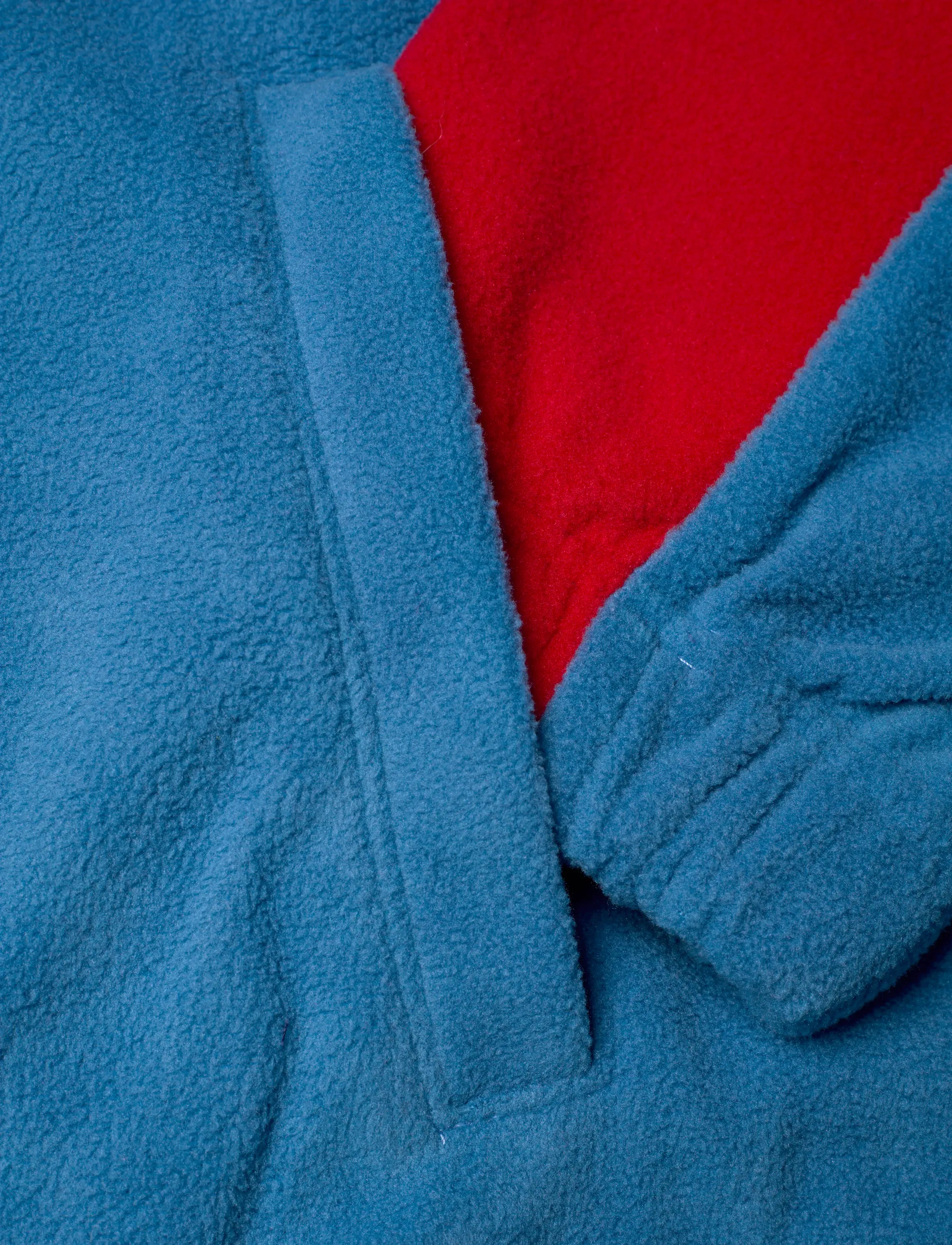 Denim Project - DP Luke Fleece - mid layer jackets - light blue w. red/navy - 3