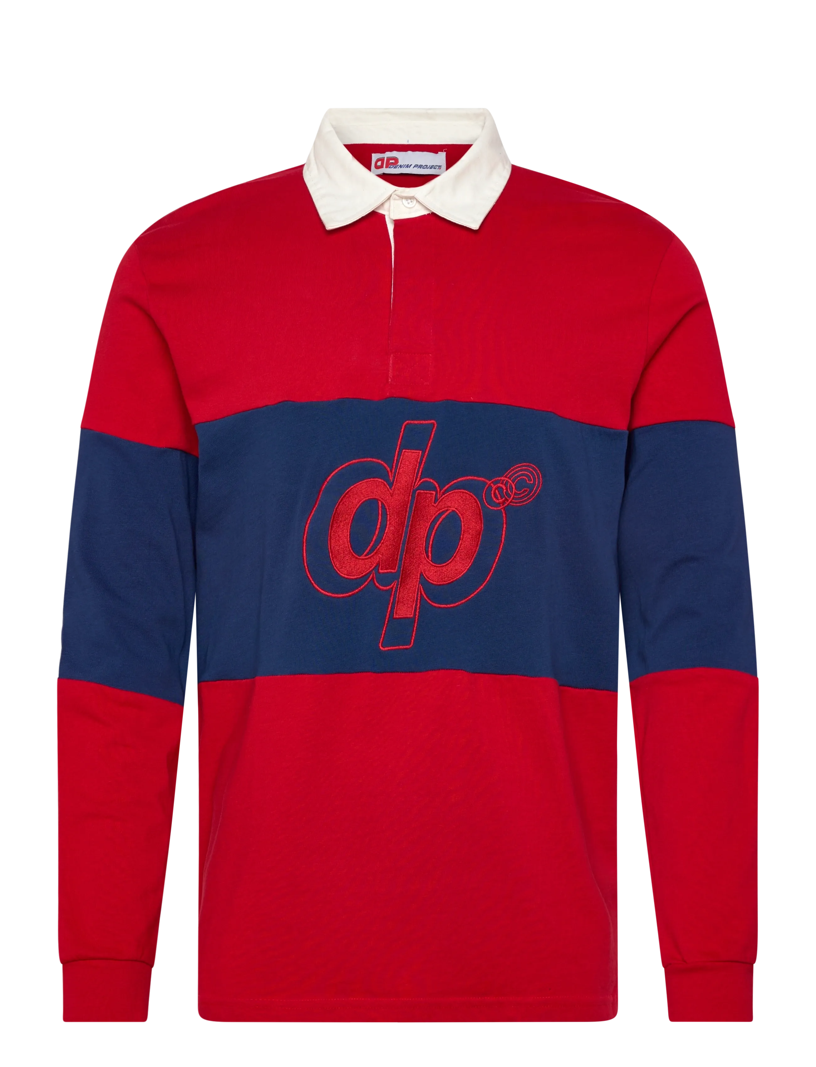 Denim Project DP Noah Rugby Polo - Poloer - HIGH NAVY/RED / red