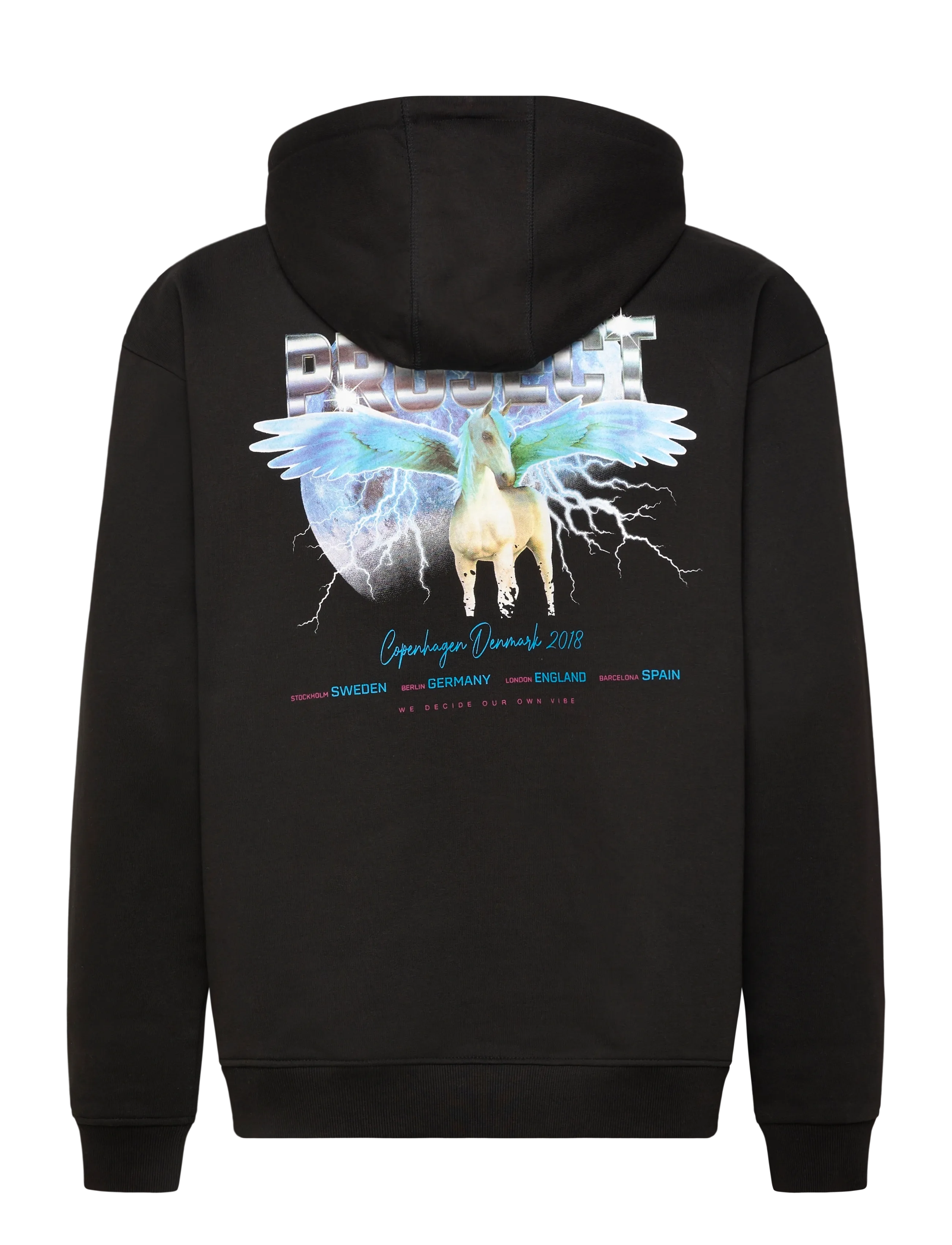 Denim Project - DP PEGASUS BOXY HOODIE - sweatshirts - black - 1