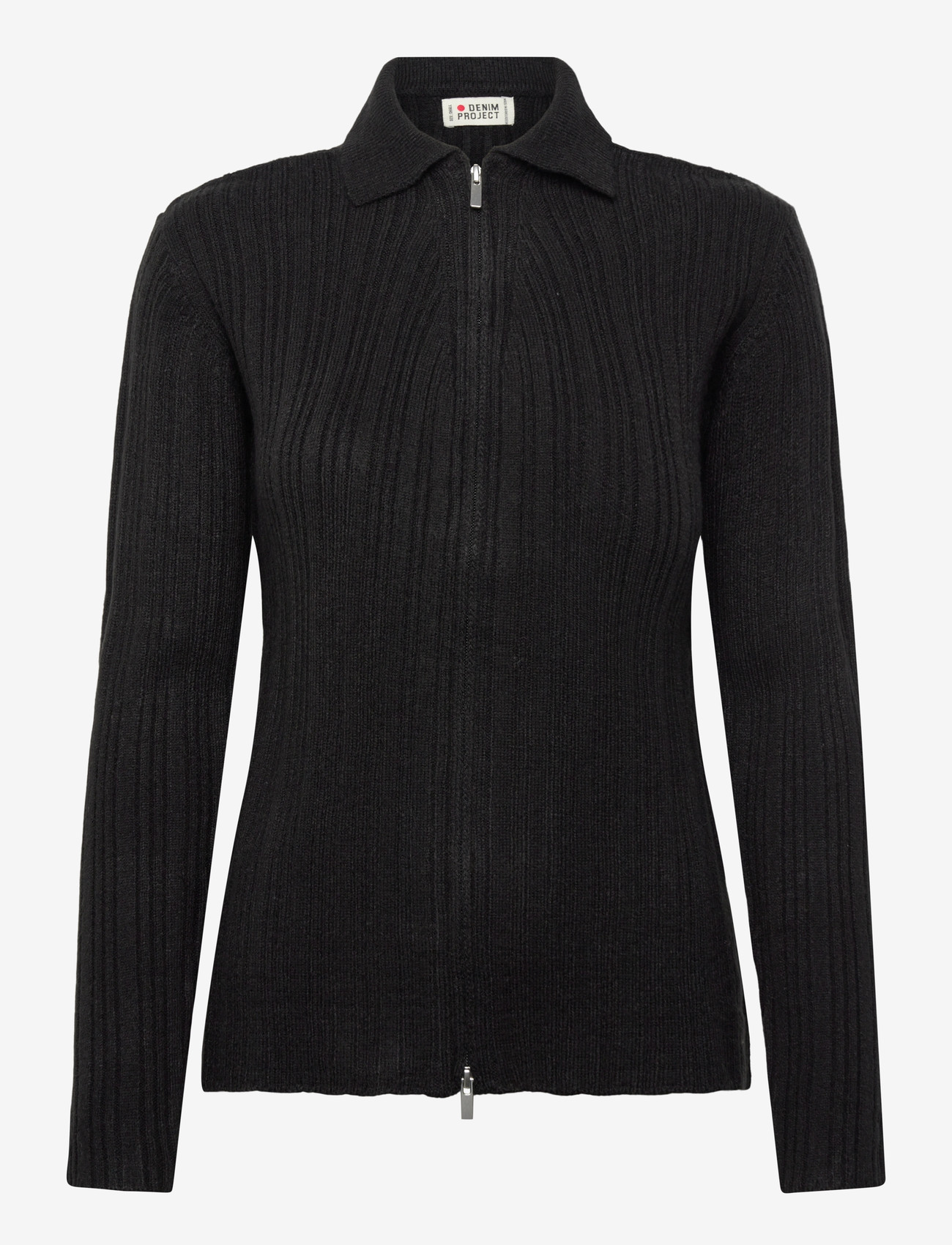 Denim Project - DPW Knitted Zip Through Cardi - black - 0