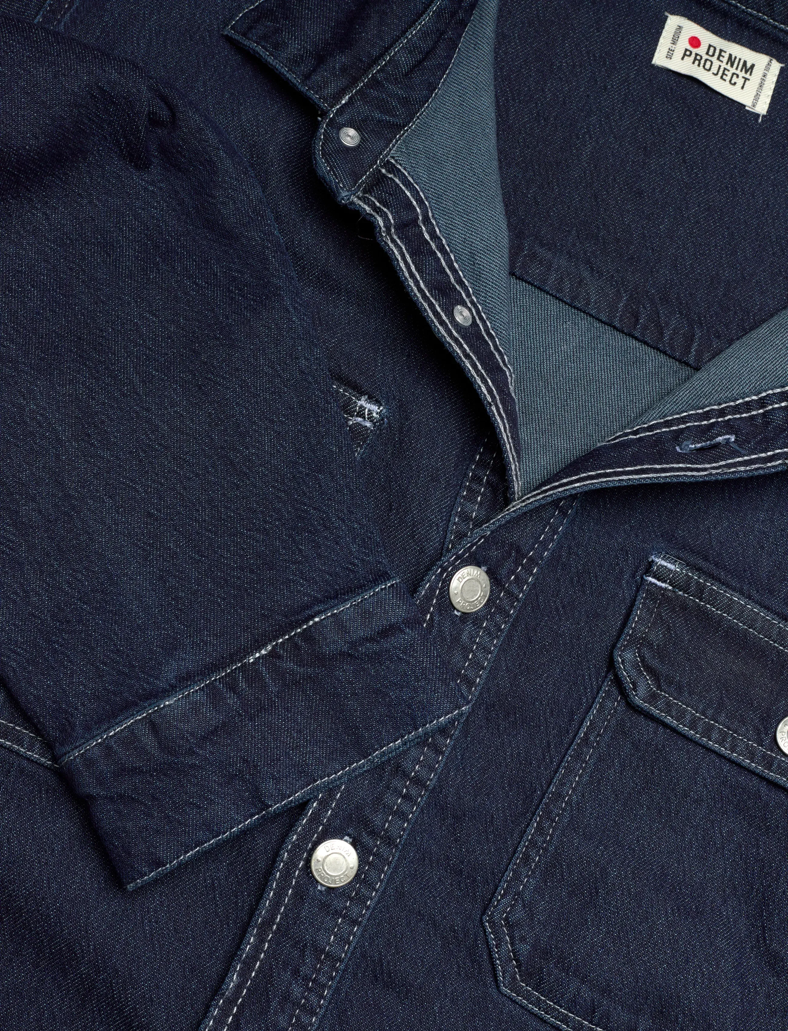 Denim Project - DP Worker Denim Overshirt - forårsjakker - dark blue rinse - 2