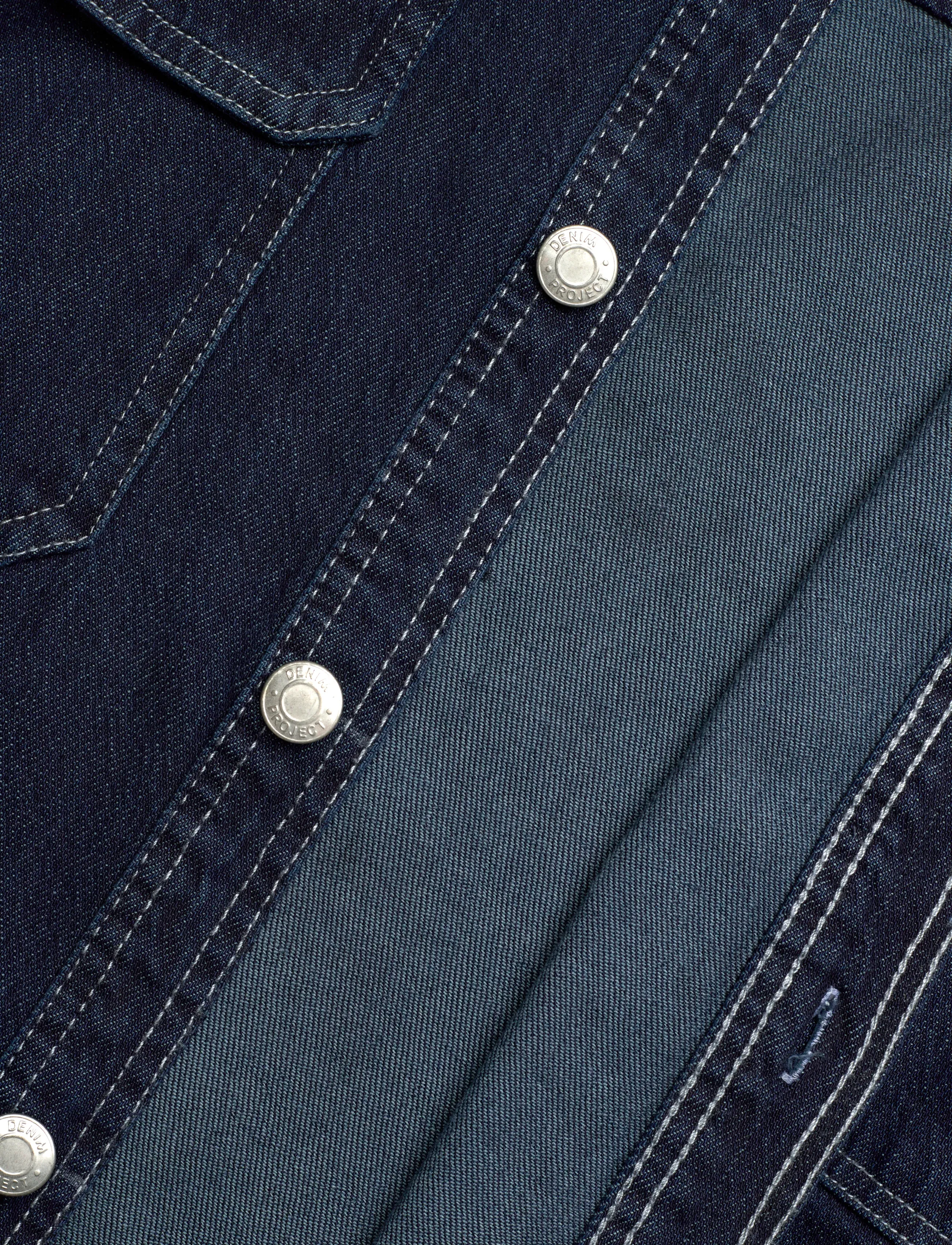 Denim Project - DP Worker Denim Overshirt - vårjakker - dark blue rinse - 3