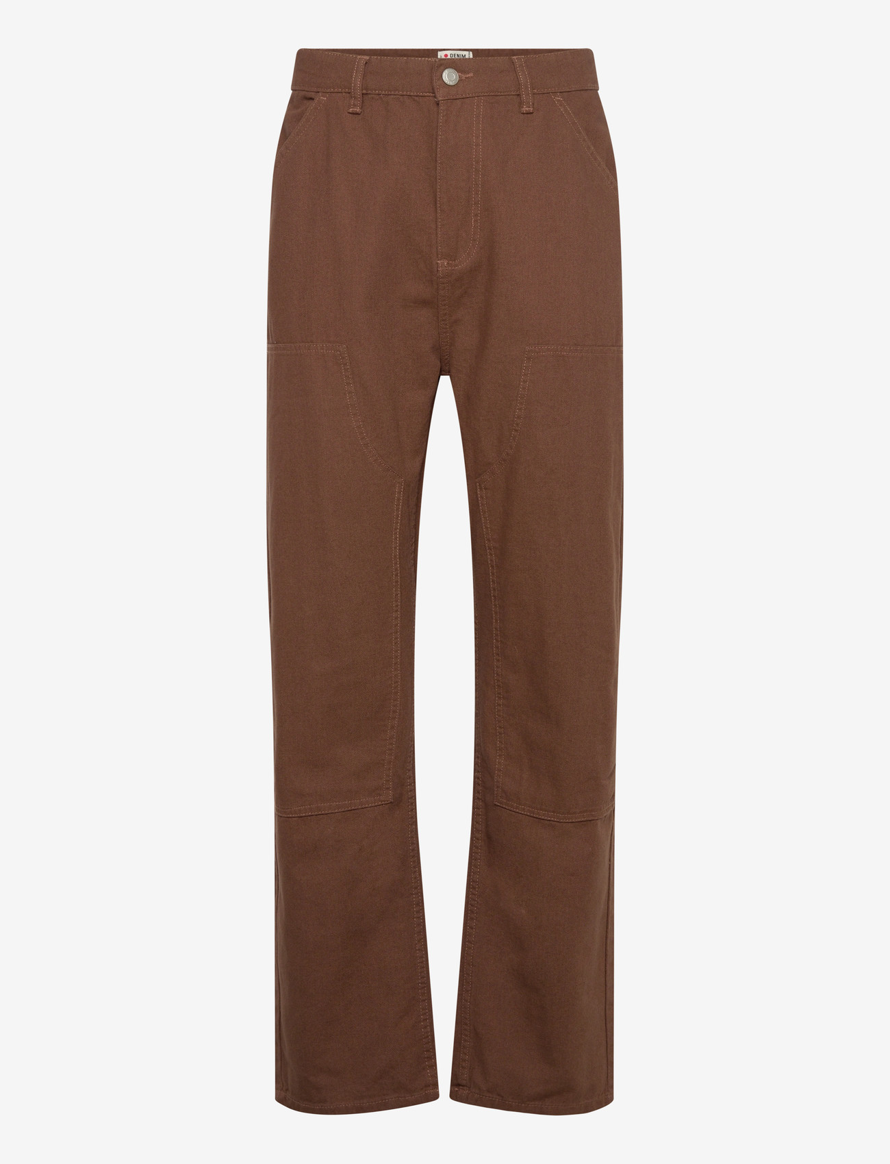Denim Project - DP WORKER KNEE PATCH PANTS - cargobukser - brown fndue fudge - 0