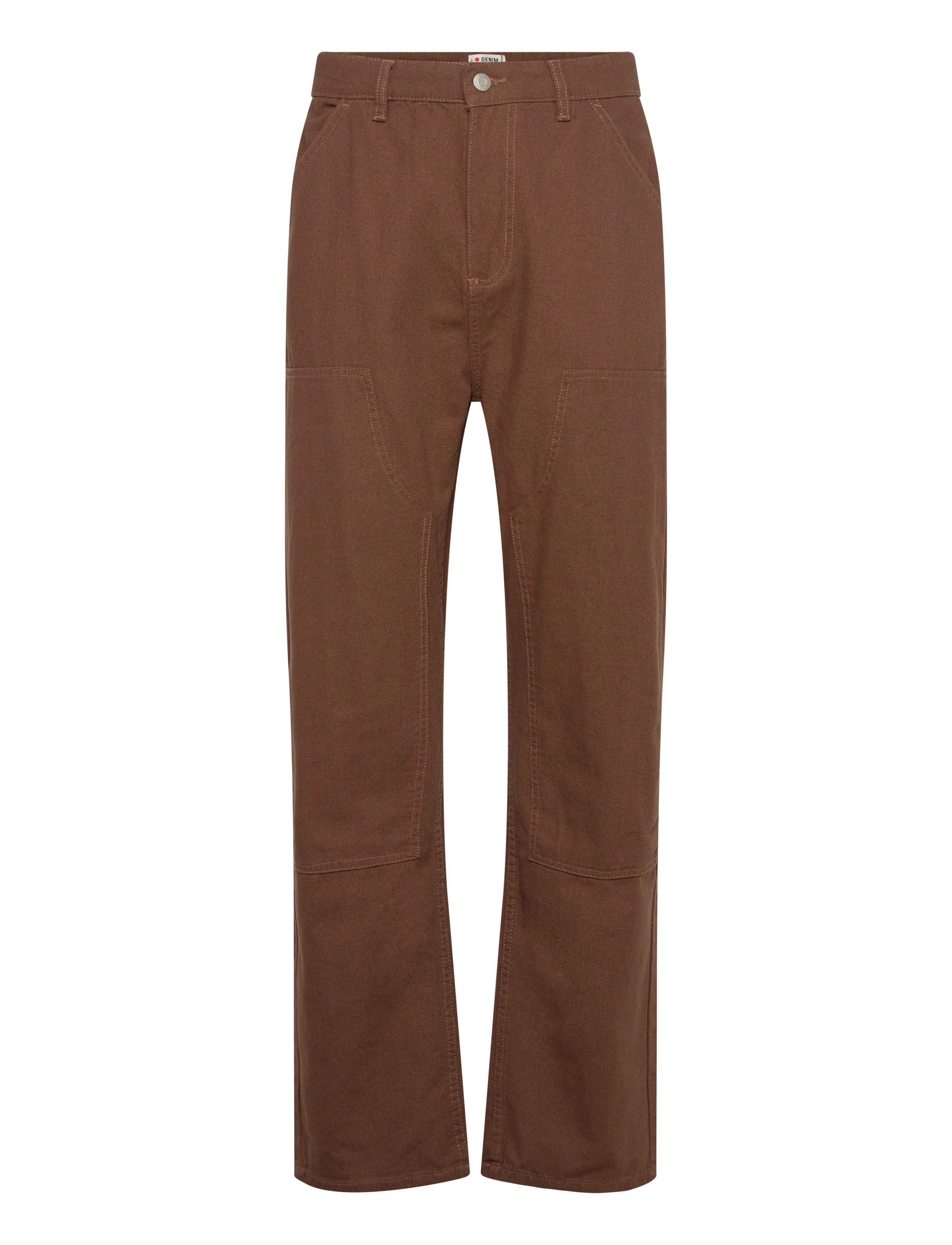 Denim Project DP WORKER KNEE PATCH PANTS - Kläder - BROWN FNDUE FUDGE / brown