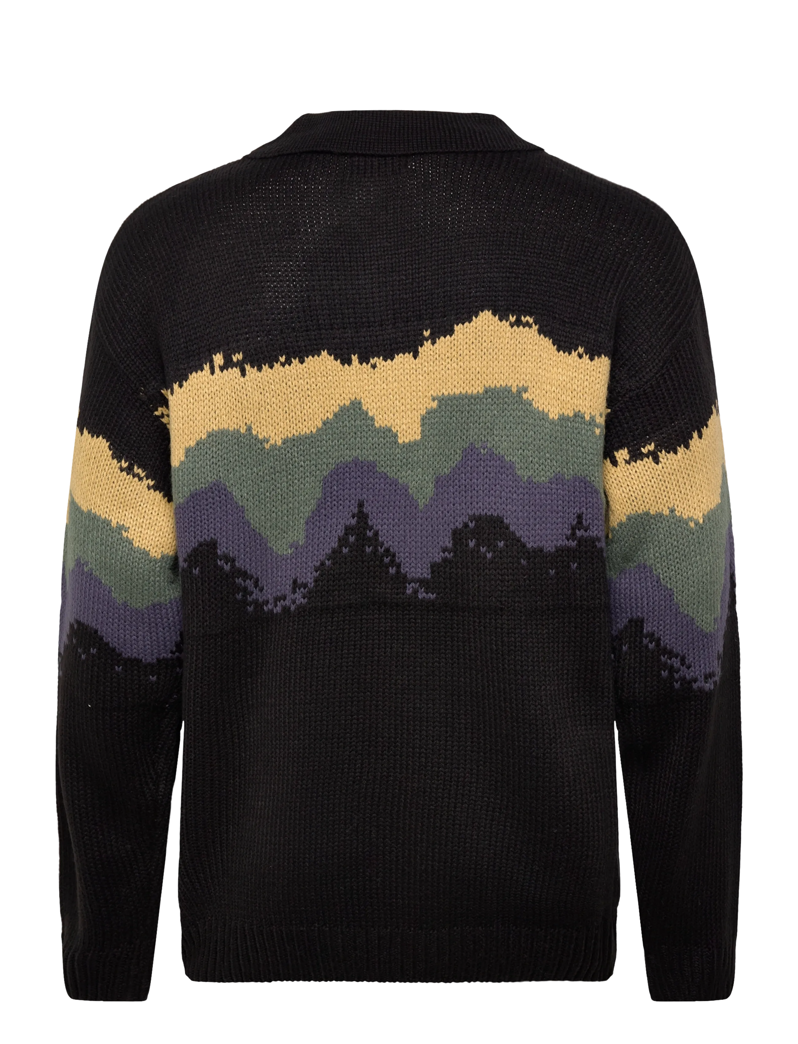 Denim Project - DP Knitted Printed Half Zip - mænd - black - 1