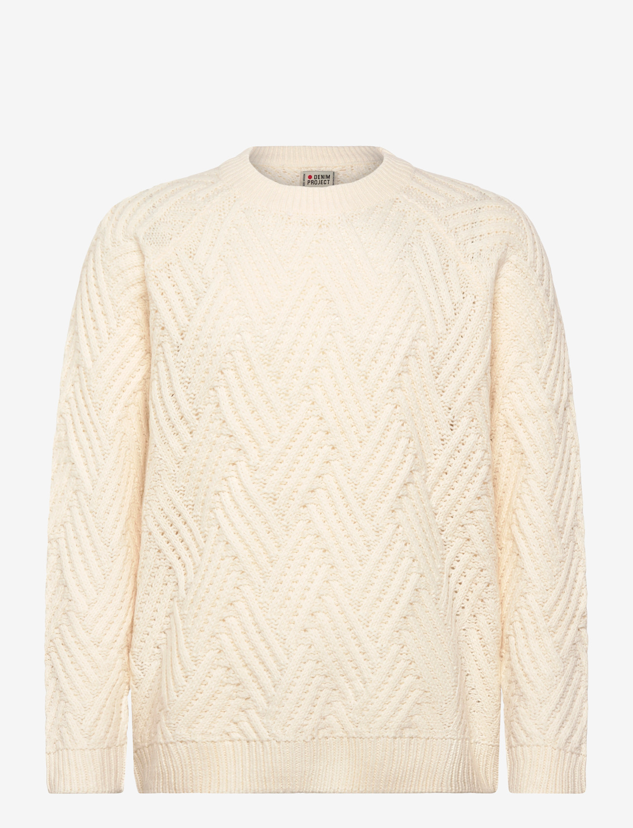 Denim Project - DP-10024-389 - strik med rund hals - off white - 0