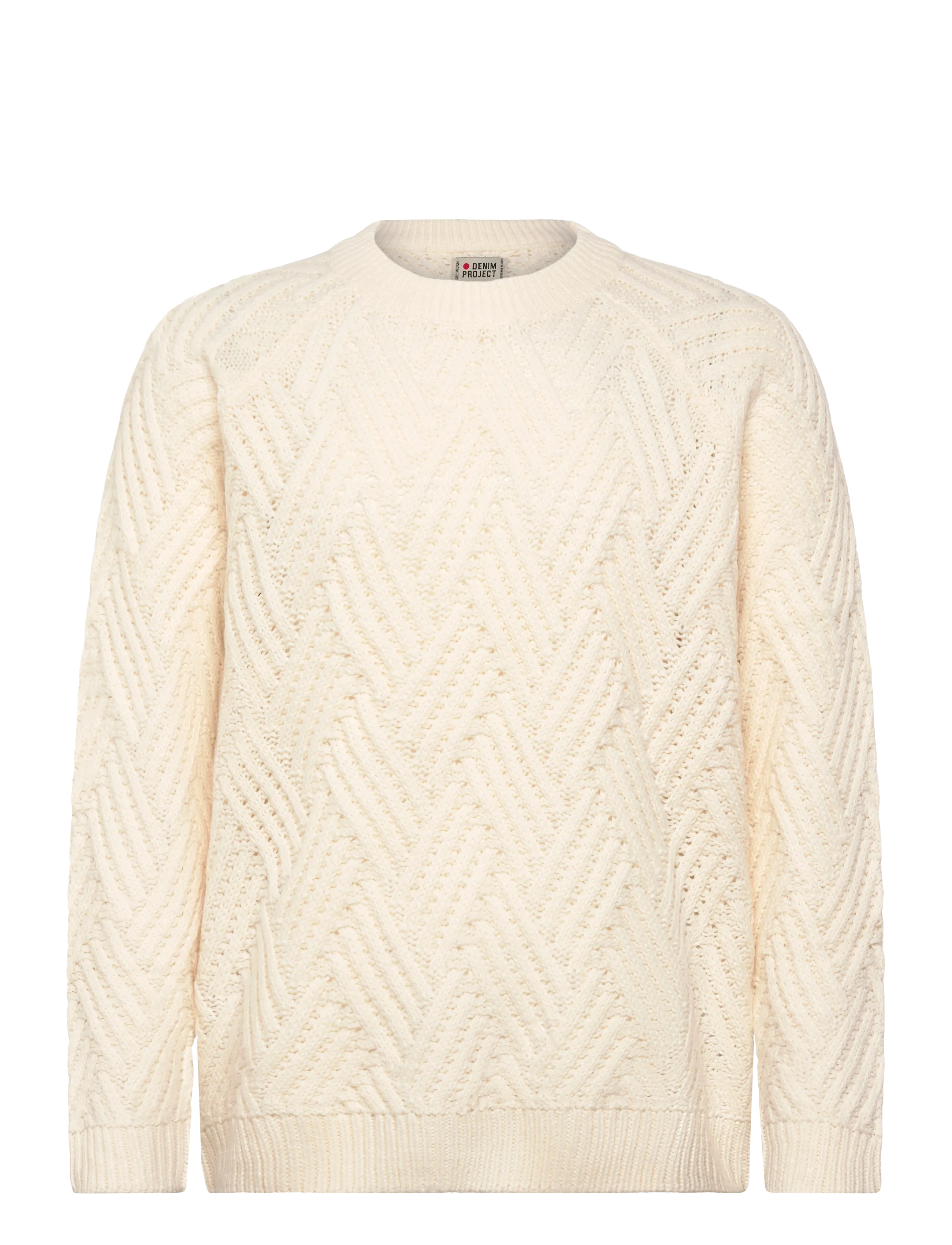 Denim Project DP-10024-389 - Rundhals - OFF WHITE / cream