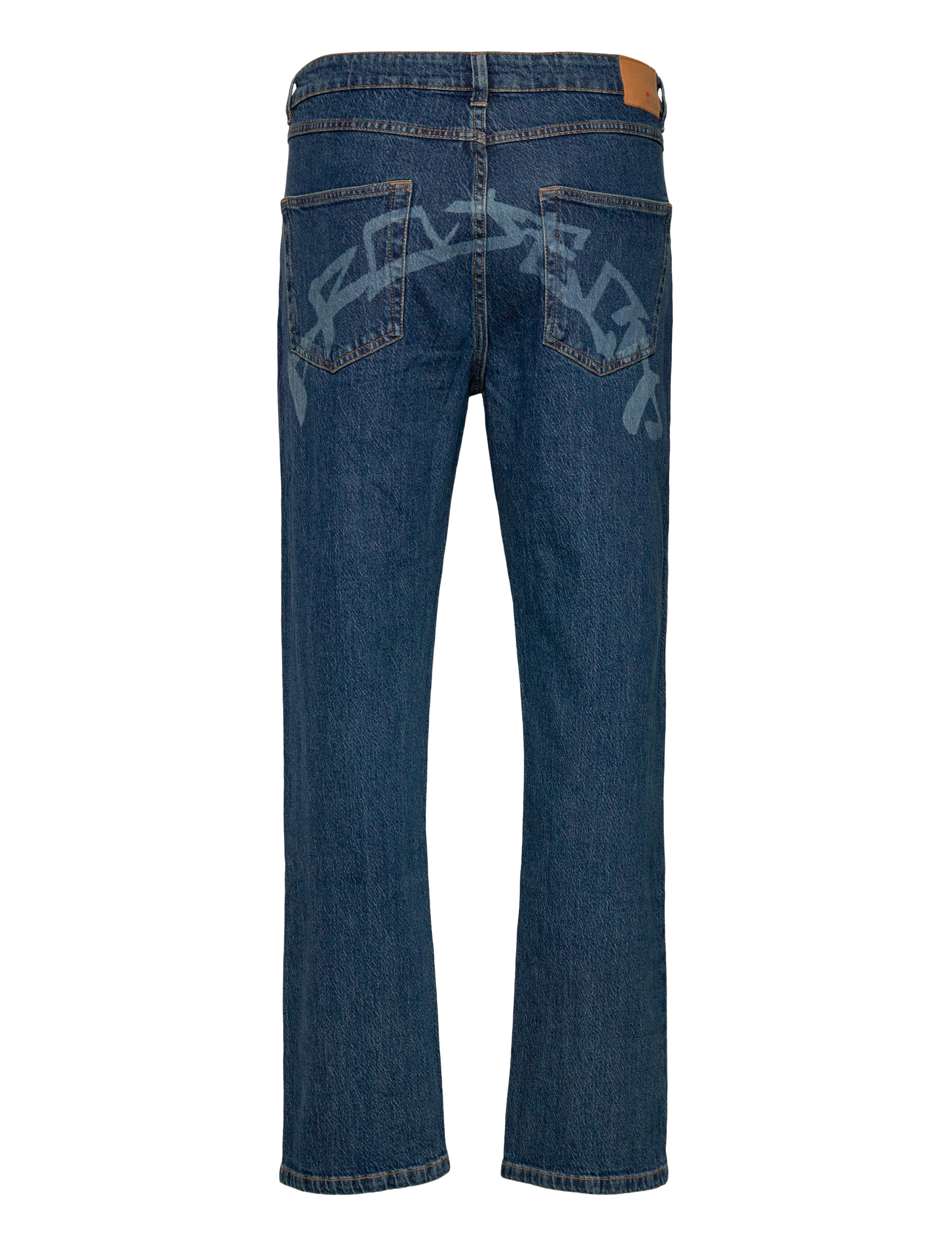Denim Project - DPMiami Loose Printed Jeans - bukser & jeans - dark blue wash - 1