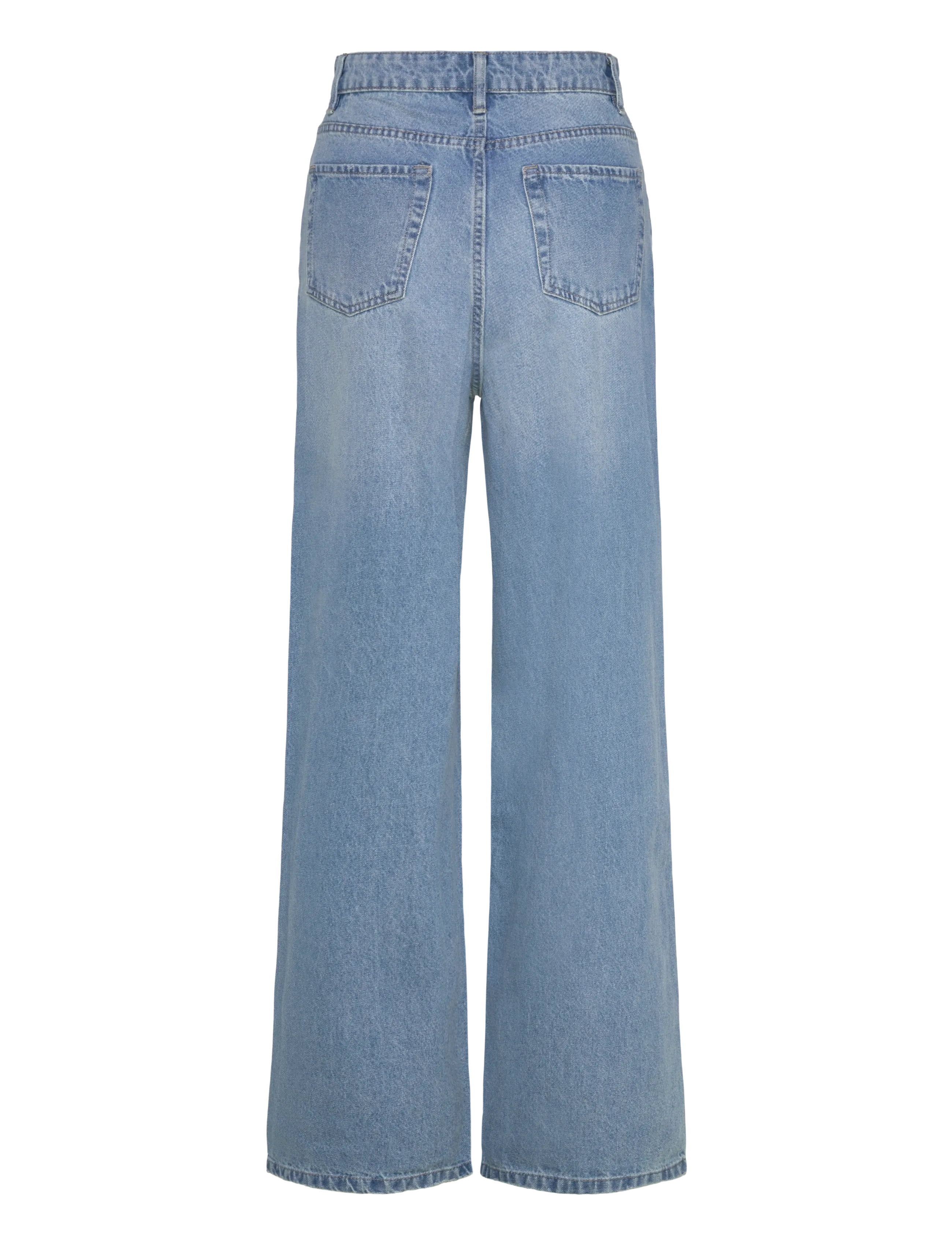 Denim Project - DPWHigh Rise Super Wide Jeans - laveste priser - vi302 mid blue vintage - 1