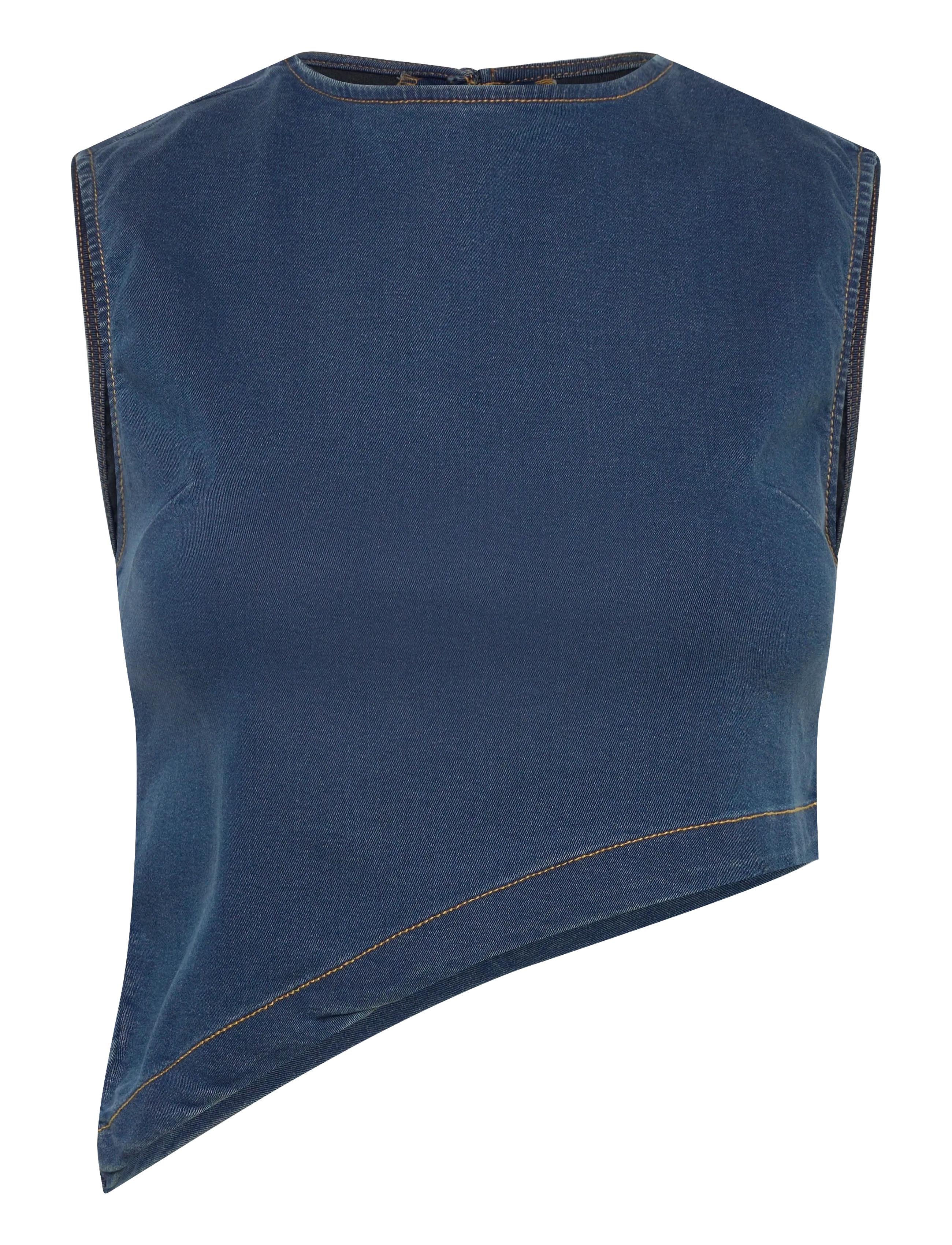 DENIM PROJECT Dpwdenim Asymmetric Oberteil Blau - M - Damen
