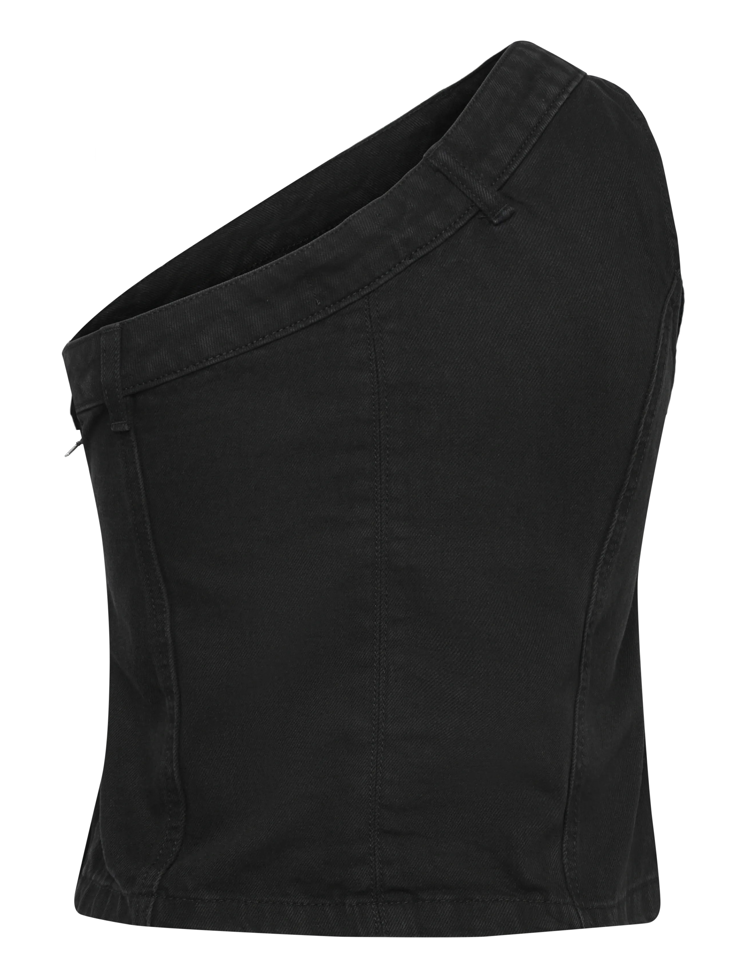 Denim Project - DPWOne Shoulder Denim Top - laveste priser - 675 mid blue wash - 1