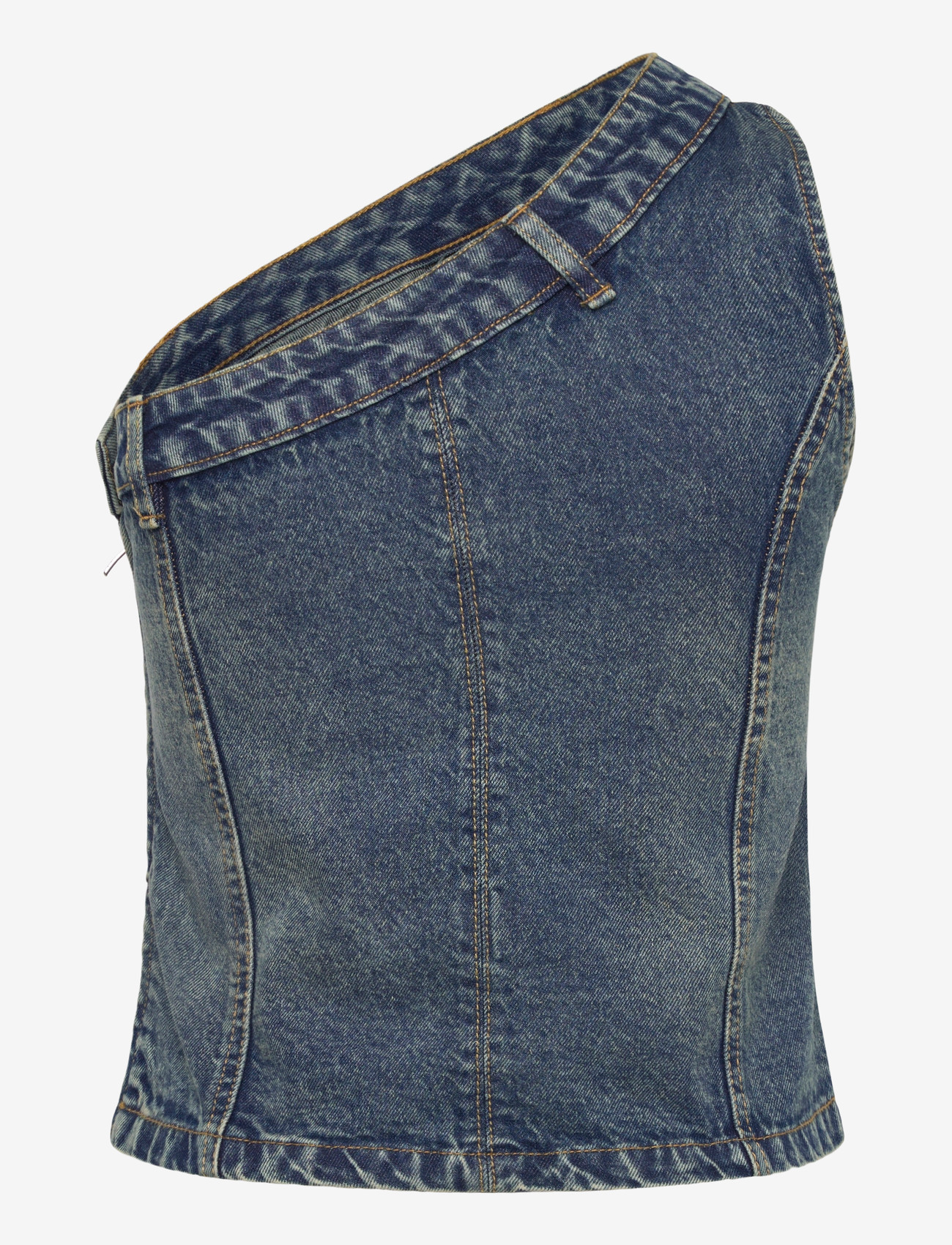 Denim Project - DPWOne Shoulder Denim Top - laveste priser - black/grey wash - 1