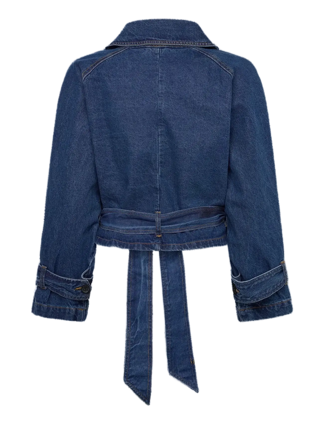Denim Project - DPWDenim Cropped Trenchcoat - forårsjakker - 675 mid blue wash - 1