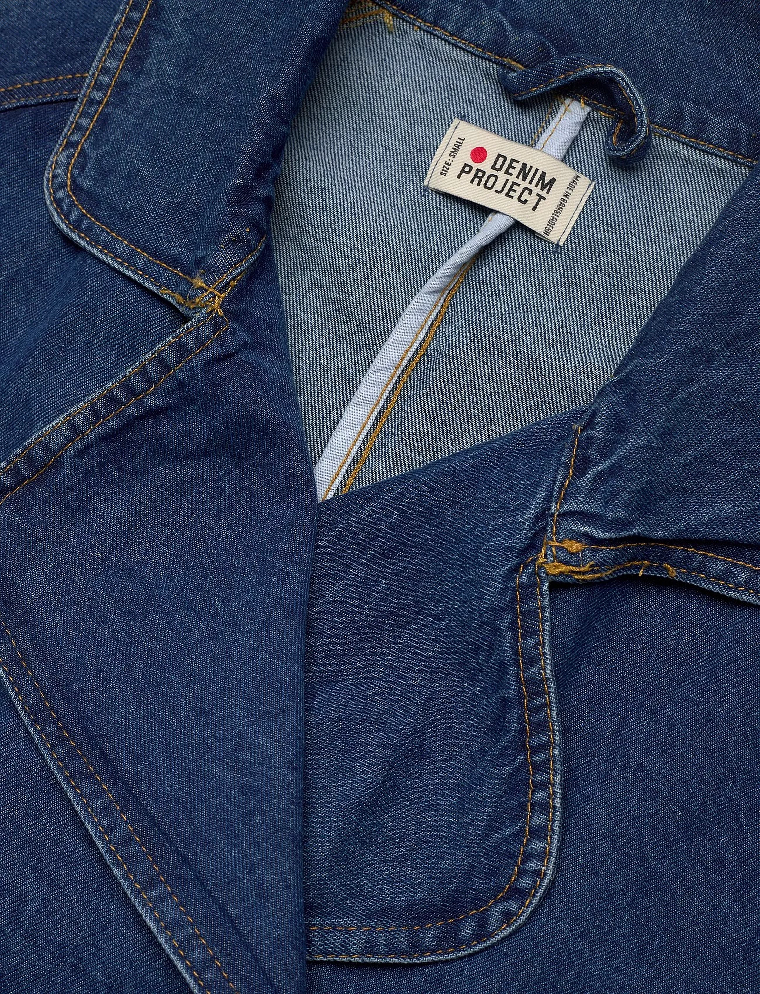 Denim Project - DPWDenim Cropped Trenchcoat - forårsjakker - 675 mid blue wash - 2