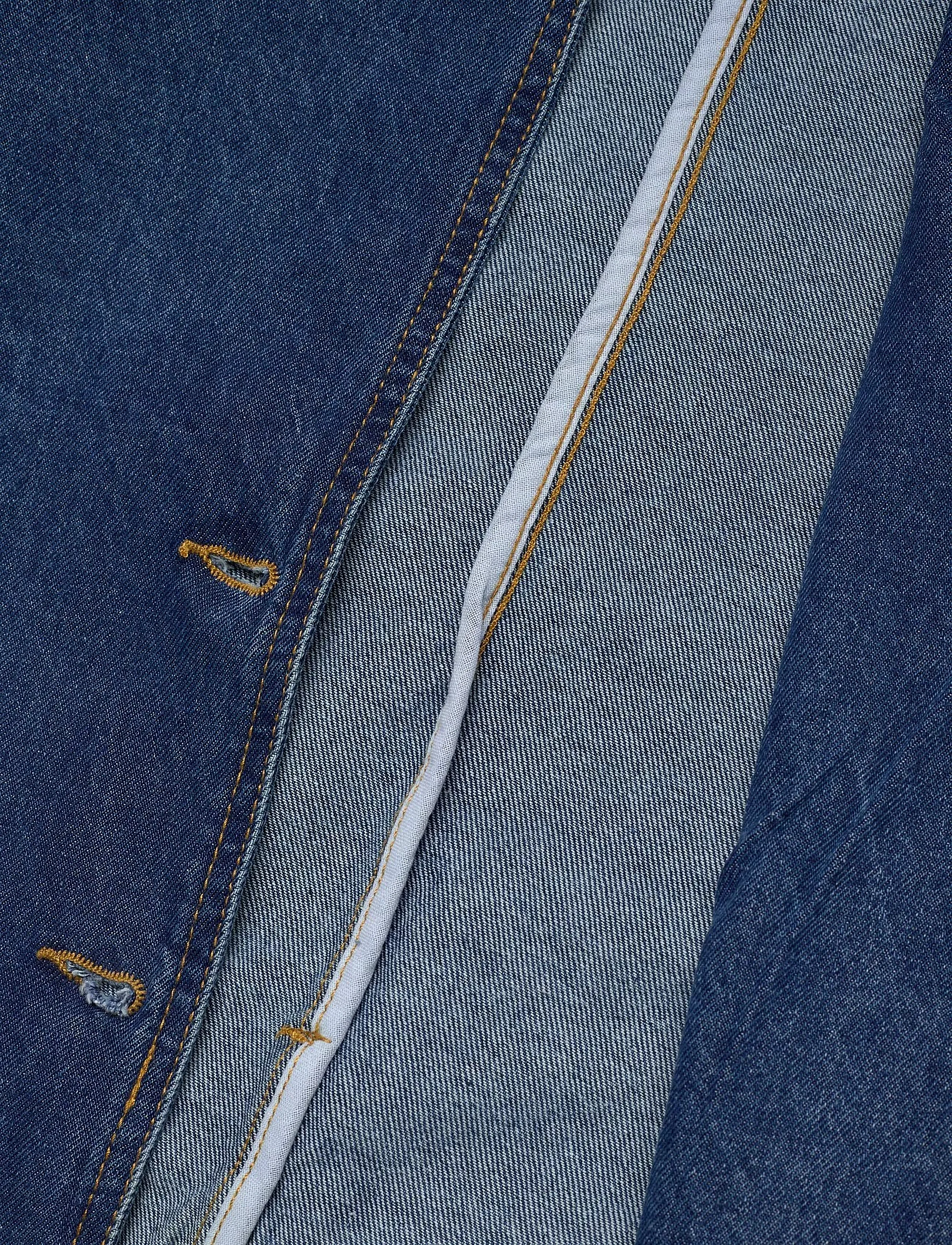 Denim Project - DPWDenim Cropped Trenchcoat - forårsjakker - 675 mid blue wash - 3