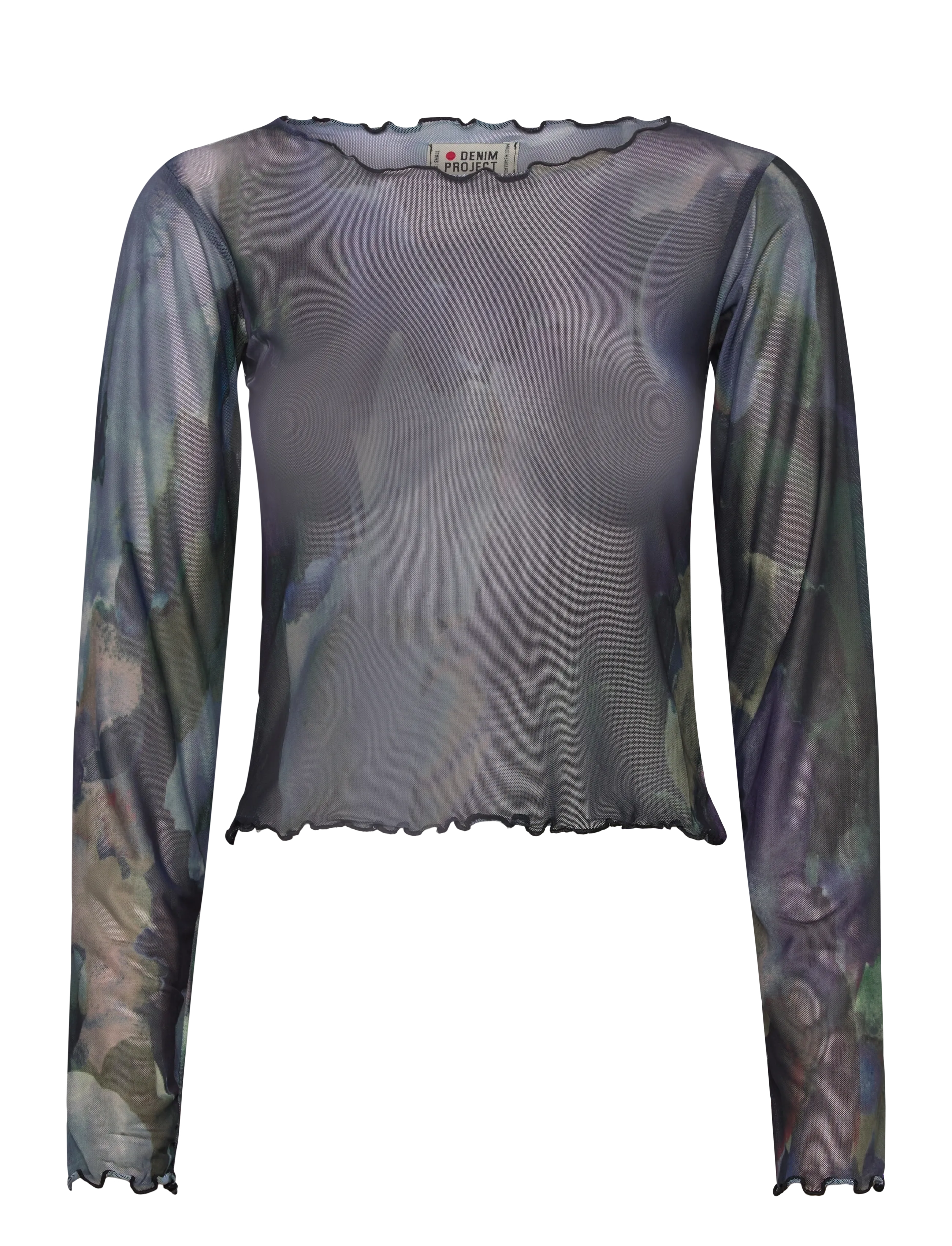 DENIM PROJECT Dpwmesh Ls Oberteil Patterned - M - Damen
