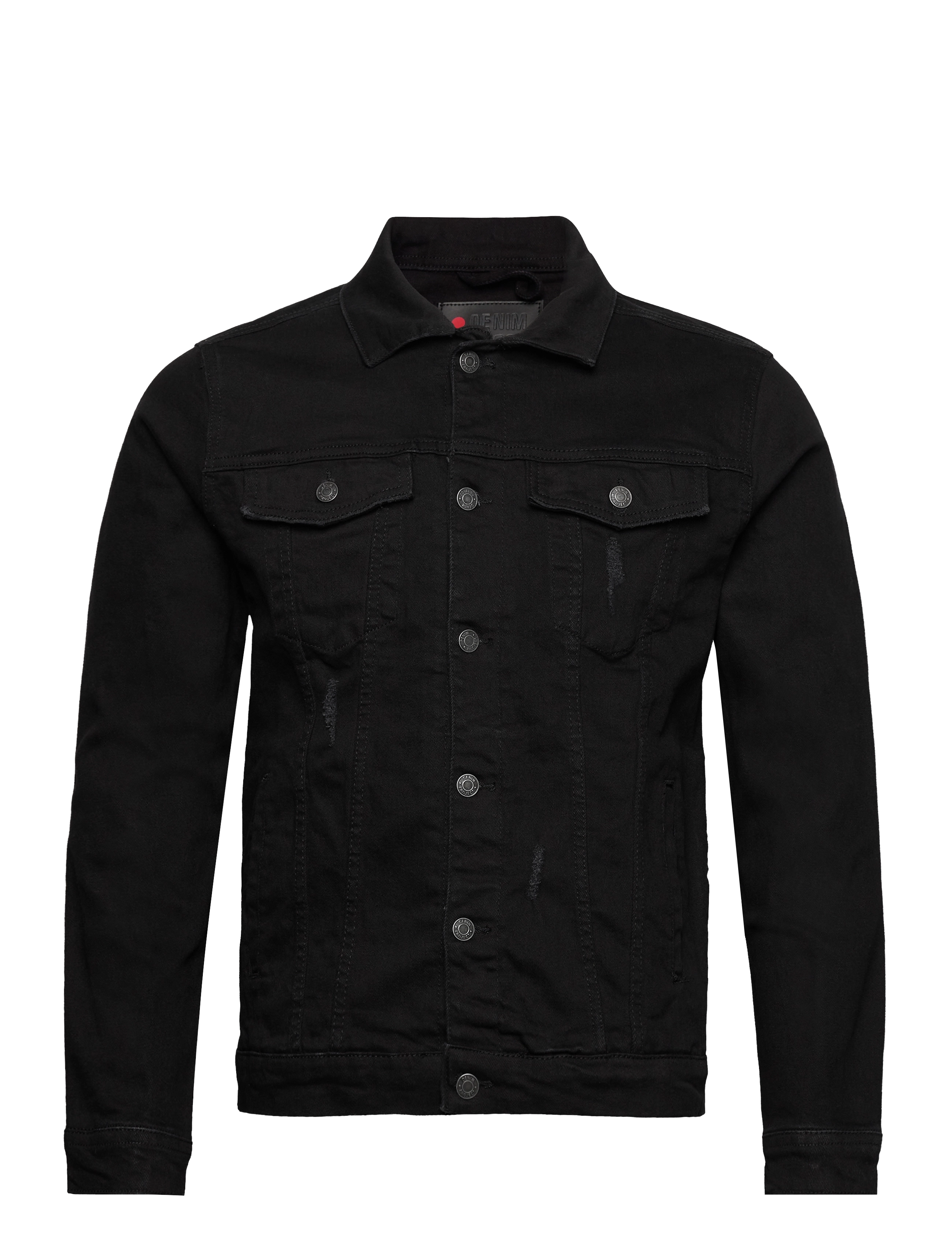 Denim Project DP KASH DESTROY DENIM JACKET - Denim Project - BLACK / black