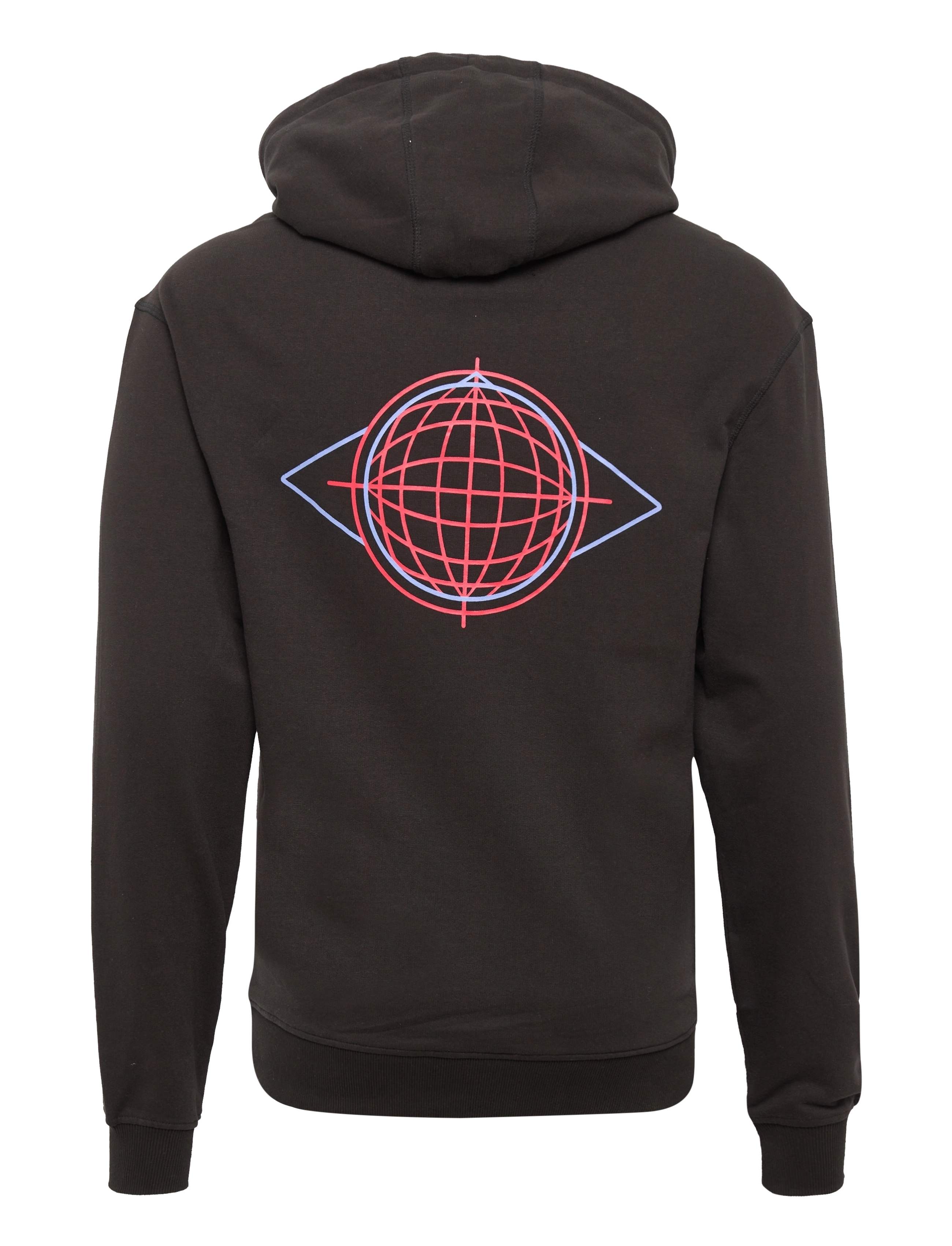 Denim Project - Globe Hoodie Drop Shoulder - sweatshirts - 001 black - 1