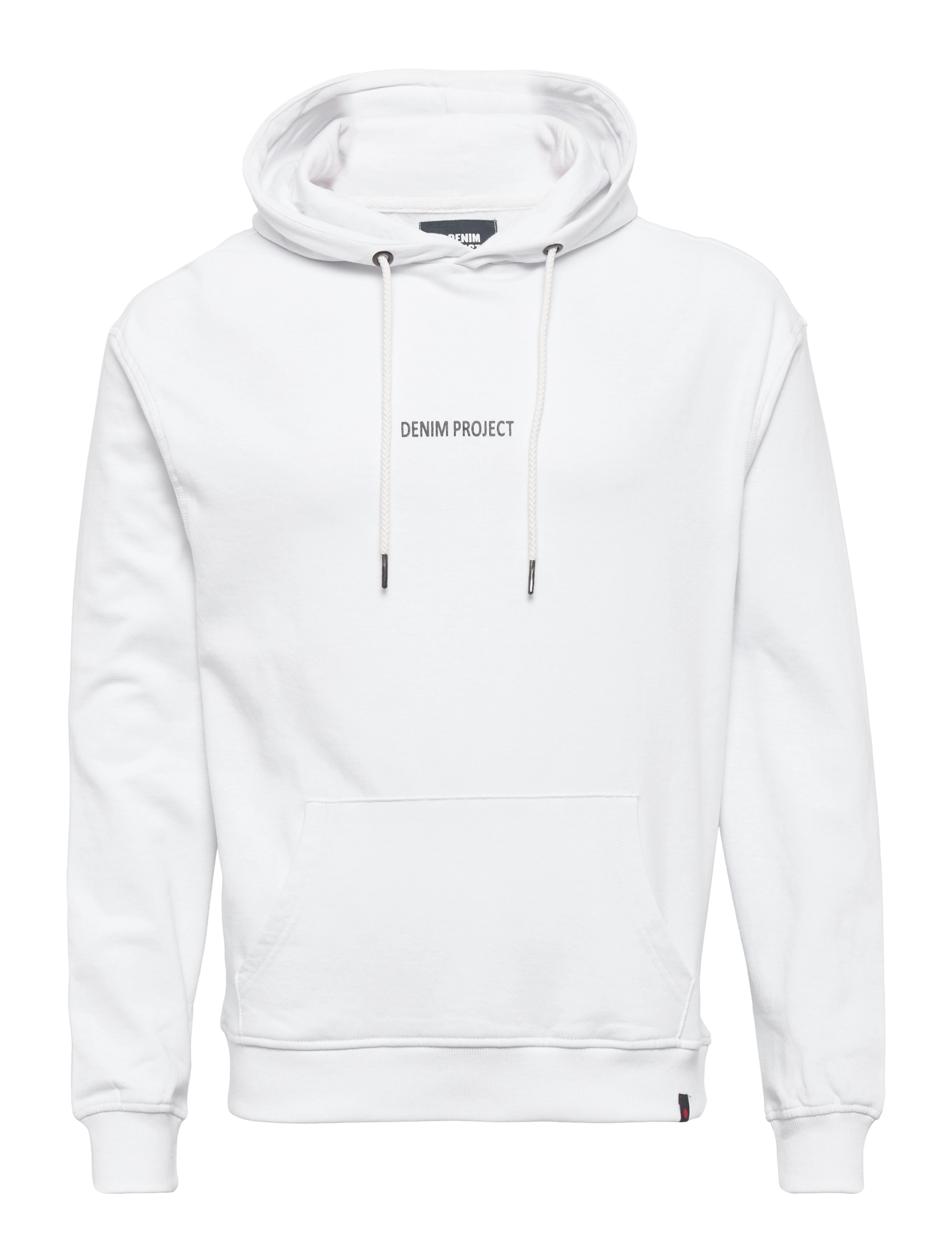 Denim Project Globe Hoodie Drop Shoulder - Hættetrøjer - 002 WHITE / white