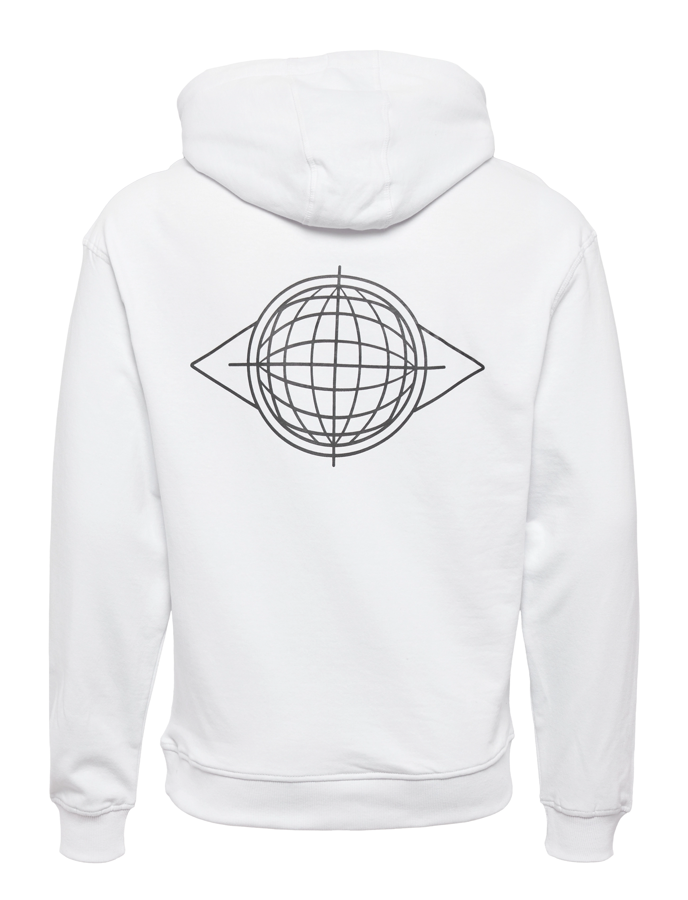 Denim Project - Globe Hoodie Drop Shoulder - sweatshirts - 002 white - 1