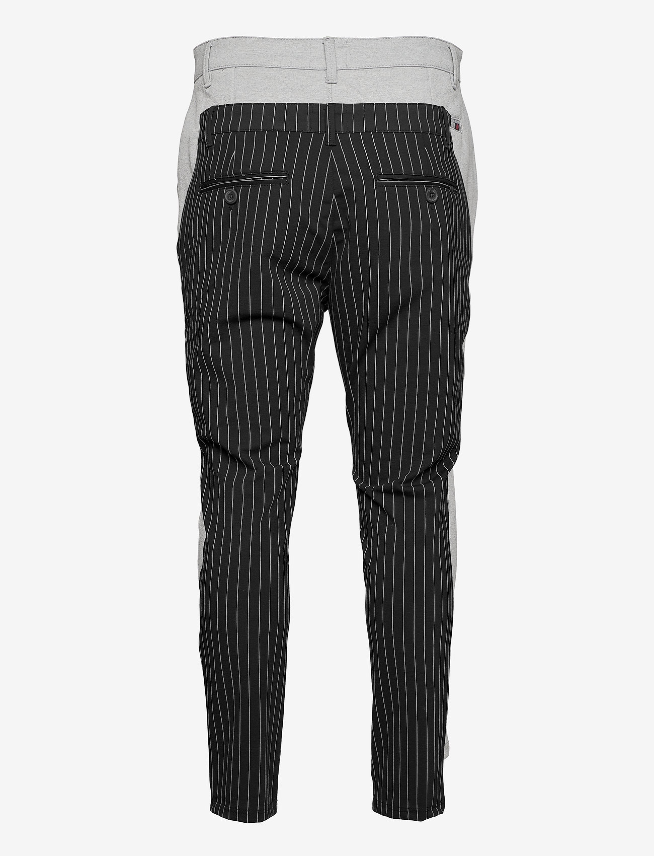 Denim Project - DP Ponte Pant 2 Pack - casual trousers - 160 blackstripe / mgm - 1