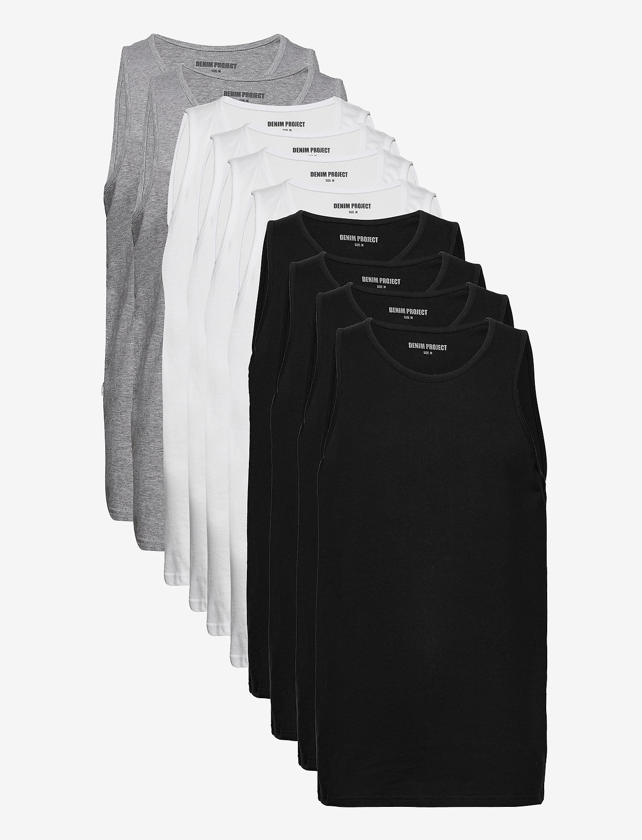 Denim project - DP Tanktop 10 Pack - 4xblack 4xwhite 2xlgm - 0