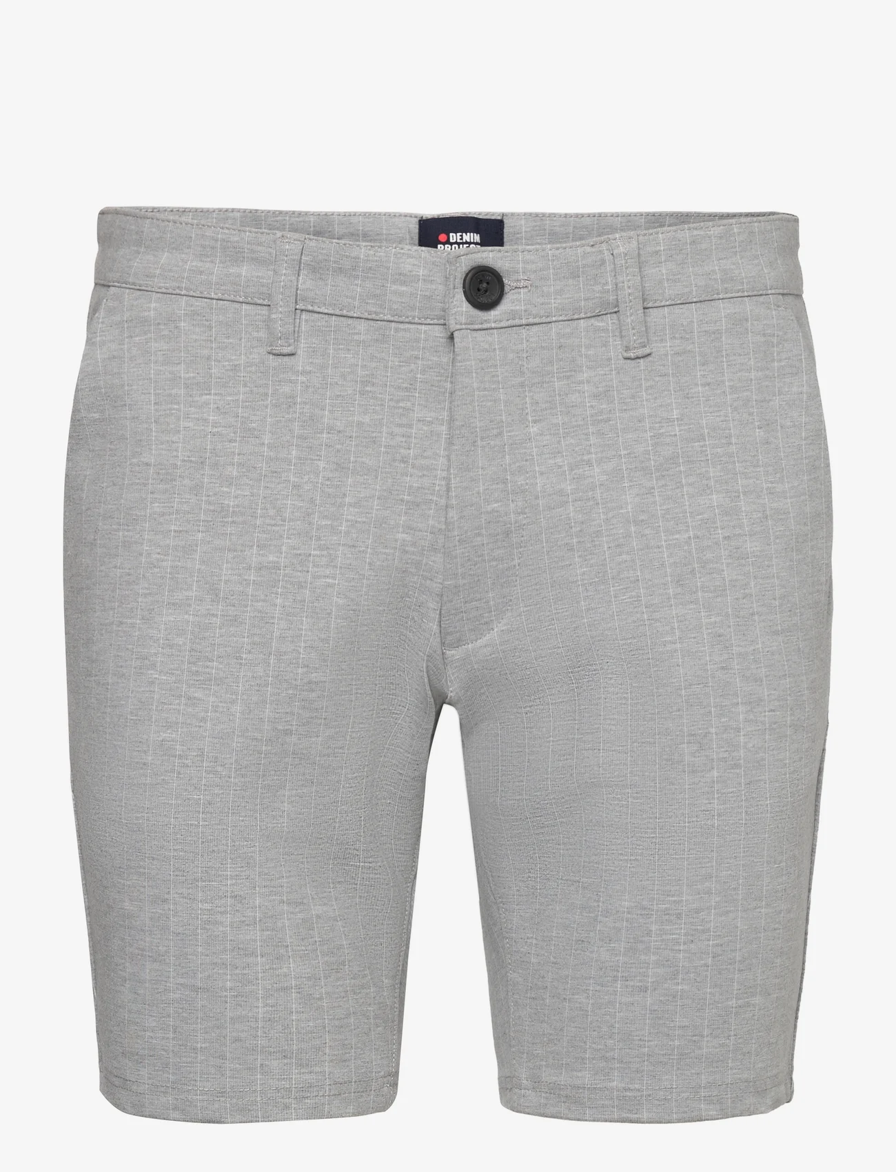 Denim project - Ponte Shorts - najniższe ceny - light grey melange white pin - 0