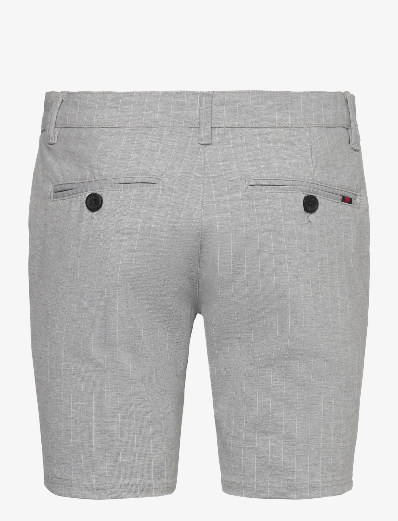 Denim project - Ponte Shorts - alhaisimmat hinnat - light grey melange white pin - 1