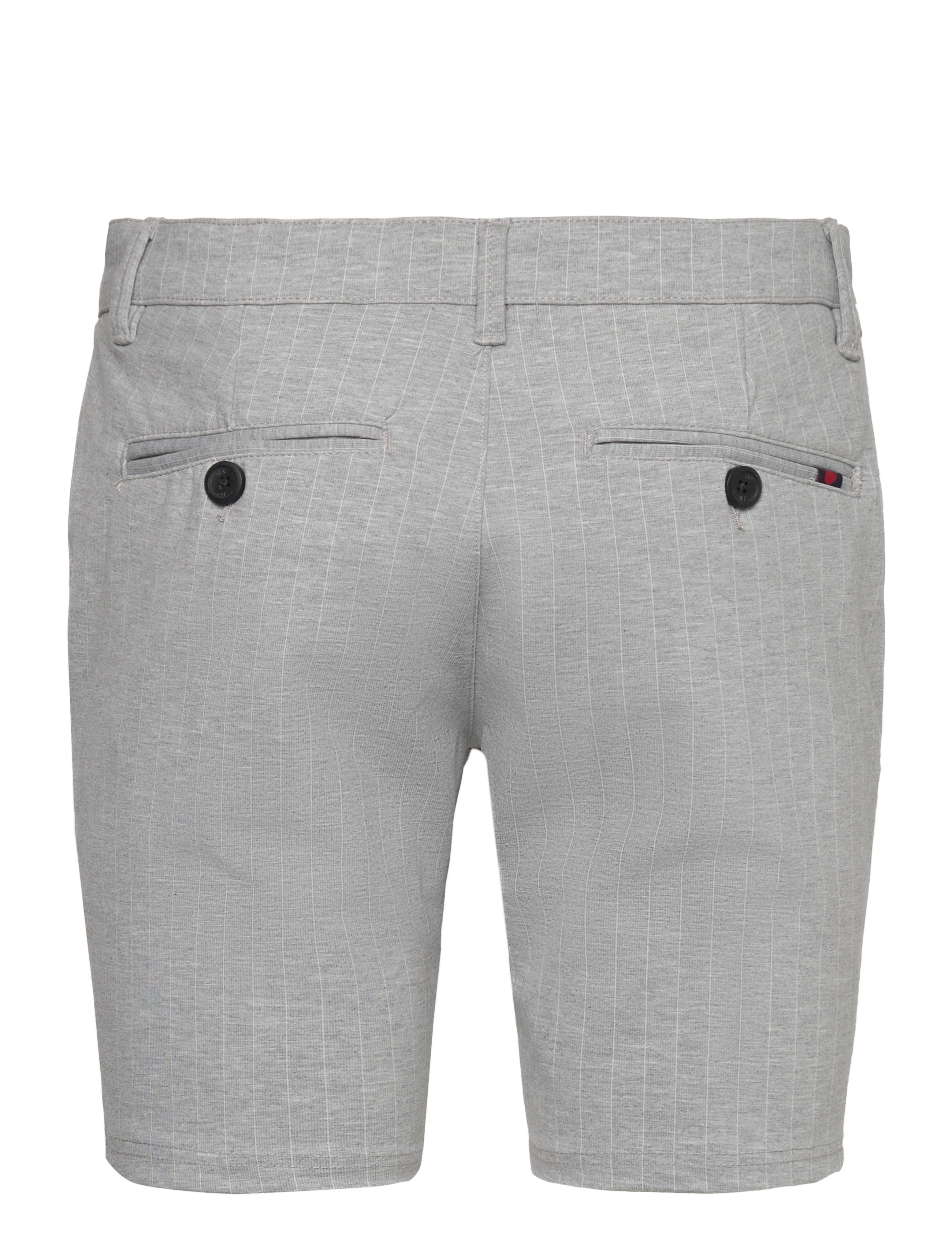 Denim Project - Ponte Shorts - laveste priser - light grey melange white pin - 1