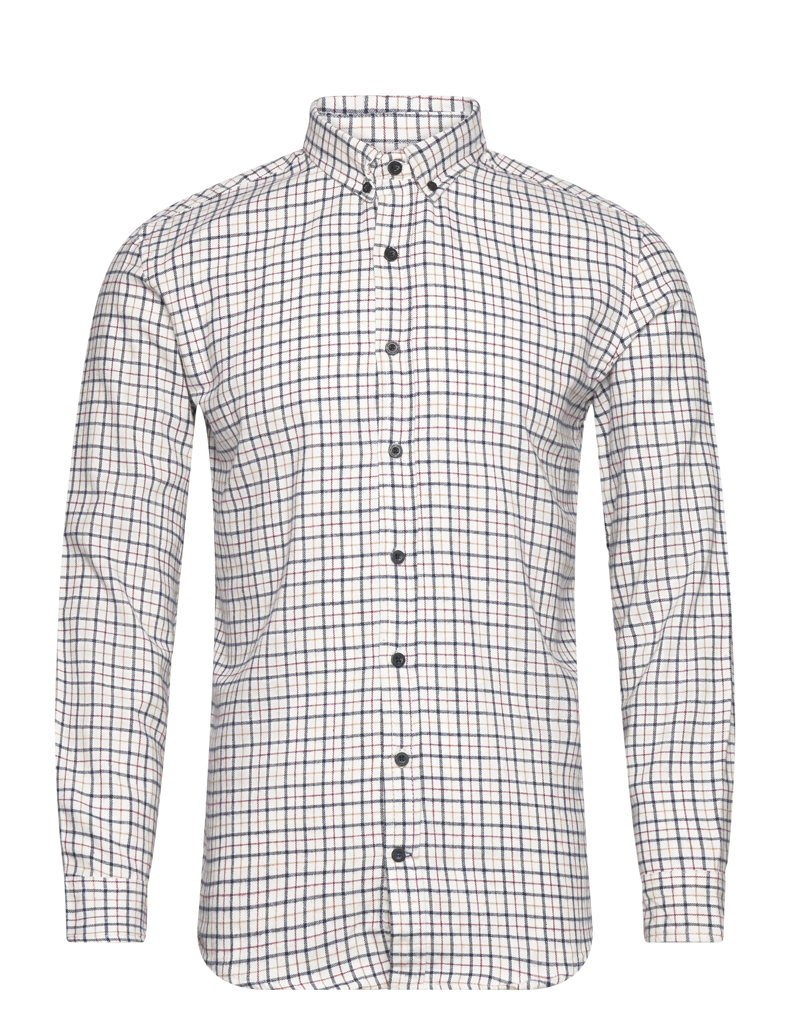 Denim Project DPNEW CHECK SHIRT - Kleidung - WHITE/BLUE CHECK / white