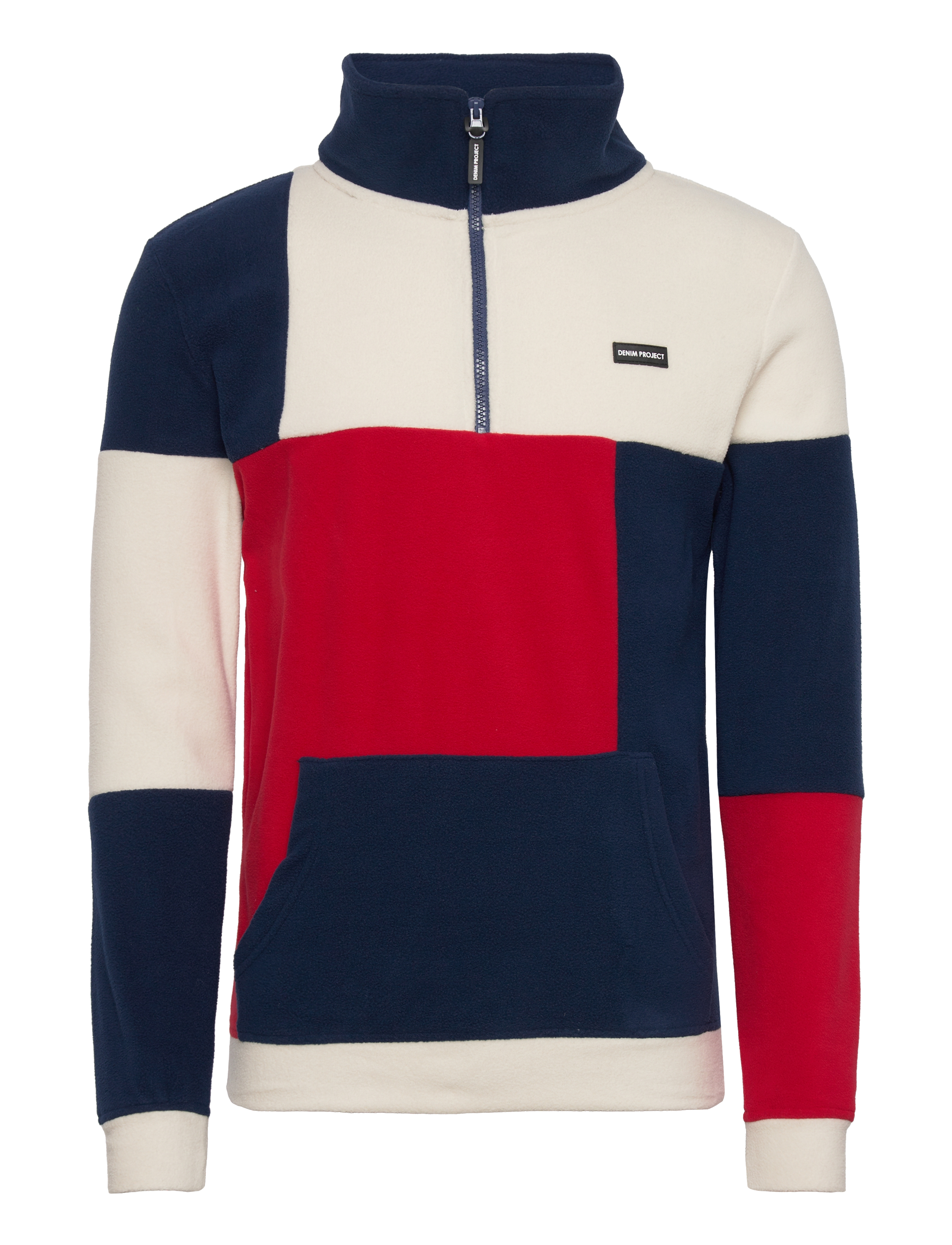 DPCOLOR BLOCK HALF ZIP FLEECE - PAGEANT BLUE