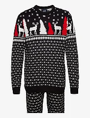 Denim project - DPXmas Deer Knitted Multipack - knitted round necks - black - 0