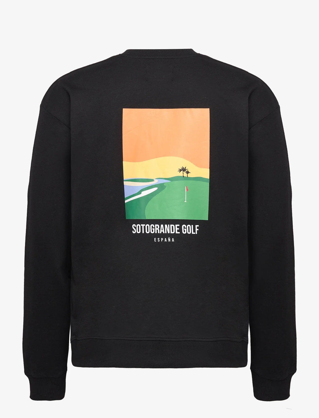 Denim project - DPGolfcourse Print Sweatshirt - sweatshirts - black - 1