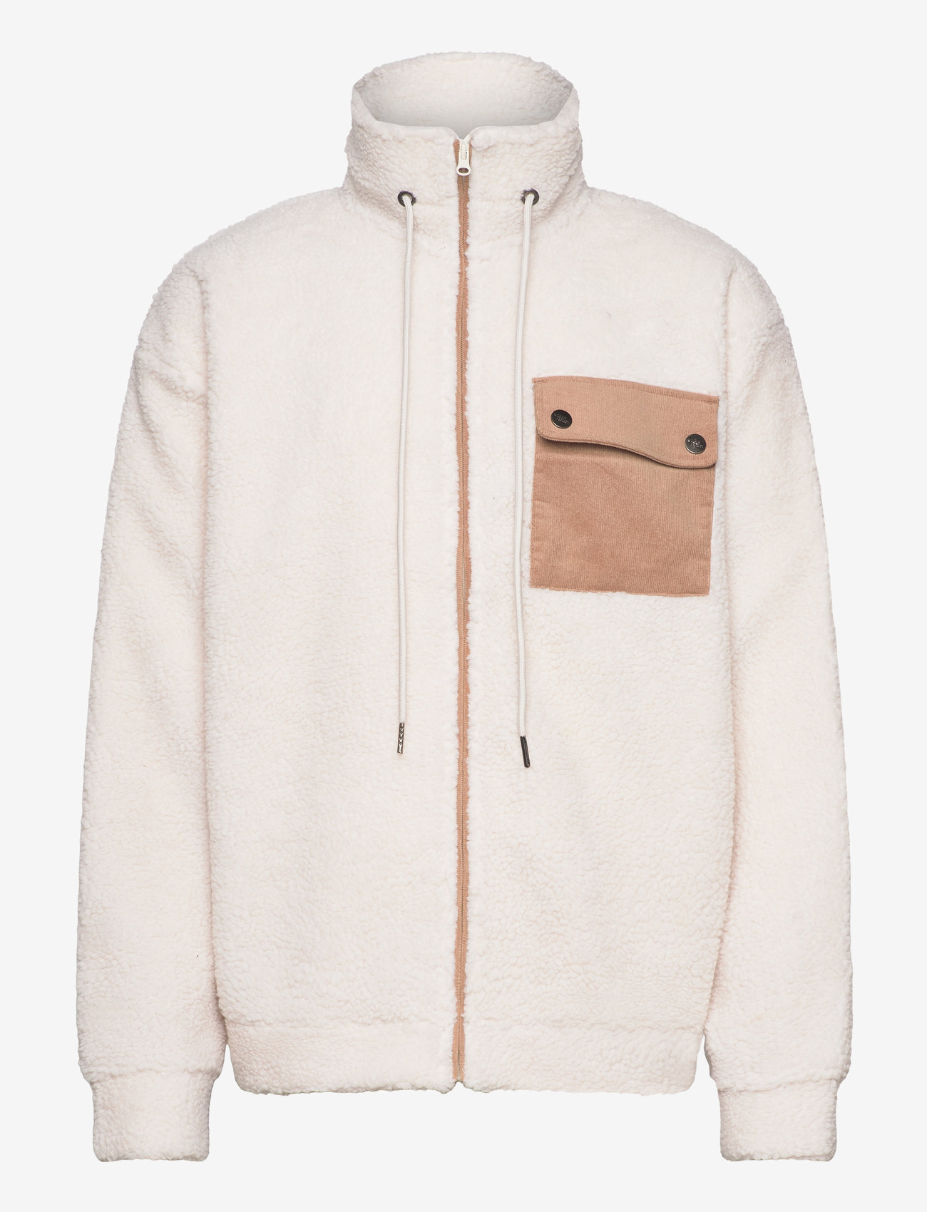 Denim Project - DPCord Detail Teddy Jacket - offwhite jet stream - 0