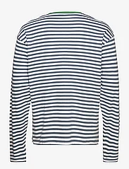 Denim project - DPContrast Detail Striped LS Shirt - laagste prijzen - bering sea light blue - 1