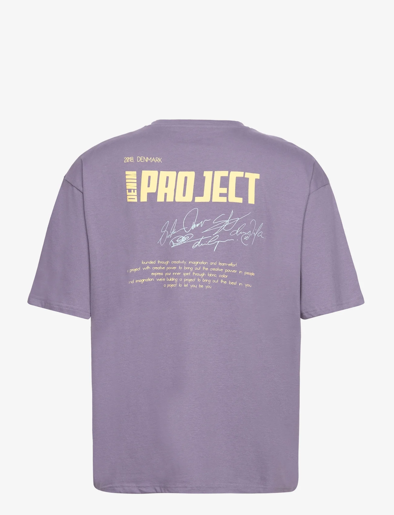 Denim project - DPSignature Print T-Shirt - laagste prijzen - cadet purple - 1