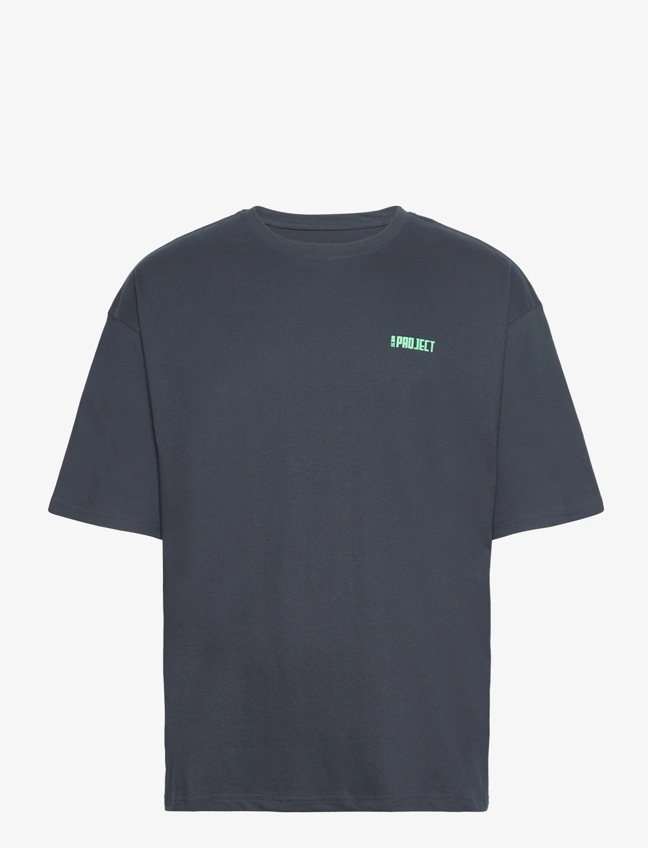 Denim project - DPSignature Print T-Shirt - laveste priser - carbon blue - 0
