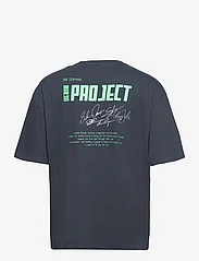 Denim project - DPSignature Print T-Shirt - alhaisimmat hinnat - carbon blue - 1