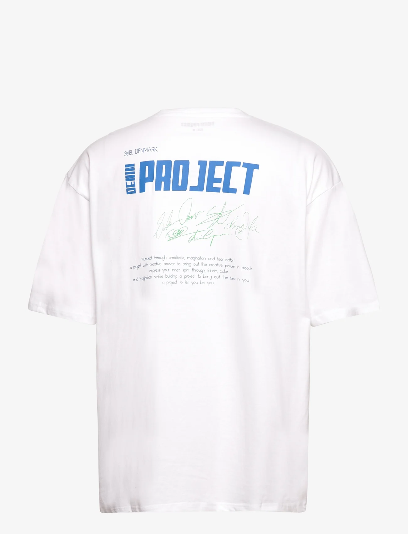 Denim project - DPSignature Print T-Shirt - mažiausios kainos - optic white - 1