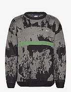 DPKnitted Camo Stripe Sweater - BLACK CAMO