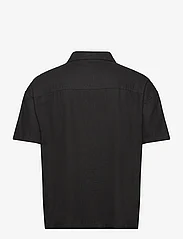 Denim project - DPLinen Blend Shirt - short-sleeved shirts - black - 1