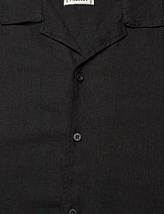 Denim project - DPLinen Blend Shirt - kortärmade skjortor - black - 2