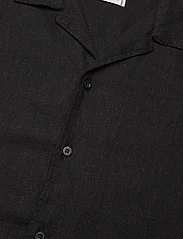 Denim project - DPLinen Blend Shirt - short-sleeved shirts - black - 3