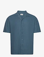 DPLinen Blend Shirt - INDIAN TEAL