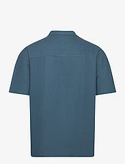 Denim project - DPLinen Blend Shirt - short-sleeved shirts - indian teal - 1